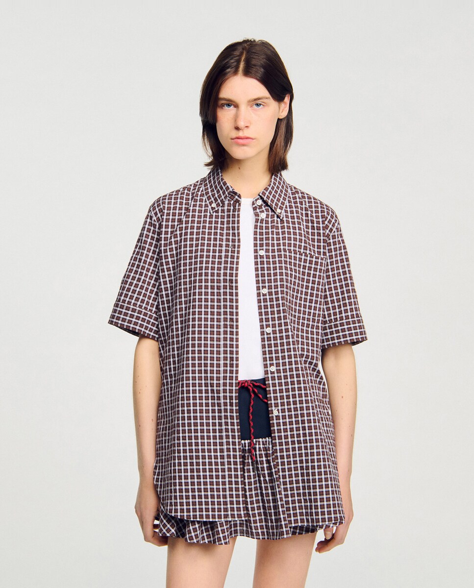 Camisa de mujer oversize a cuadros · Sandro · El Corte Inglés