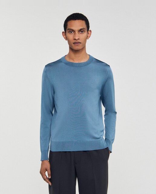 Imagen 0 de Jersey de hombre de punto fino cuello redondo