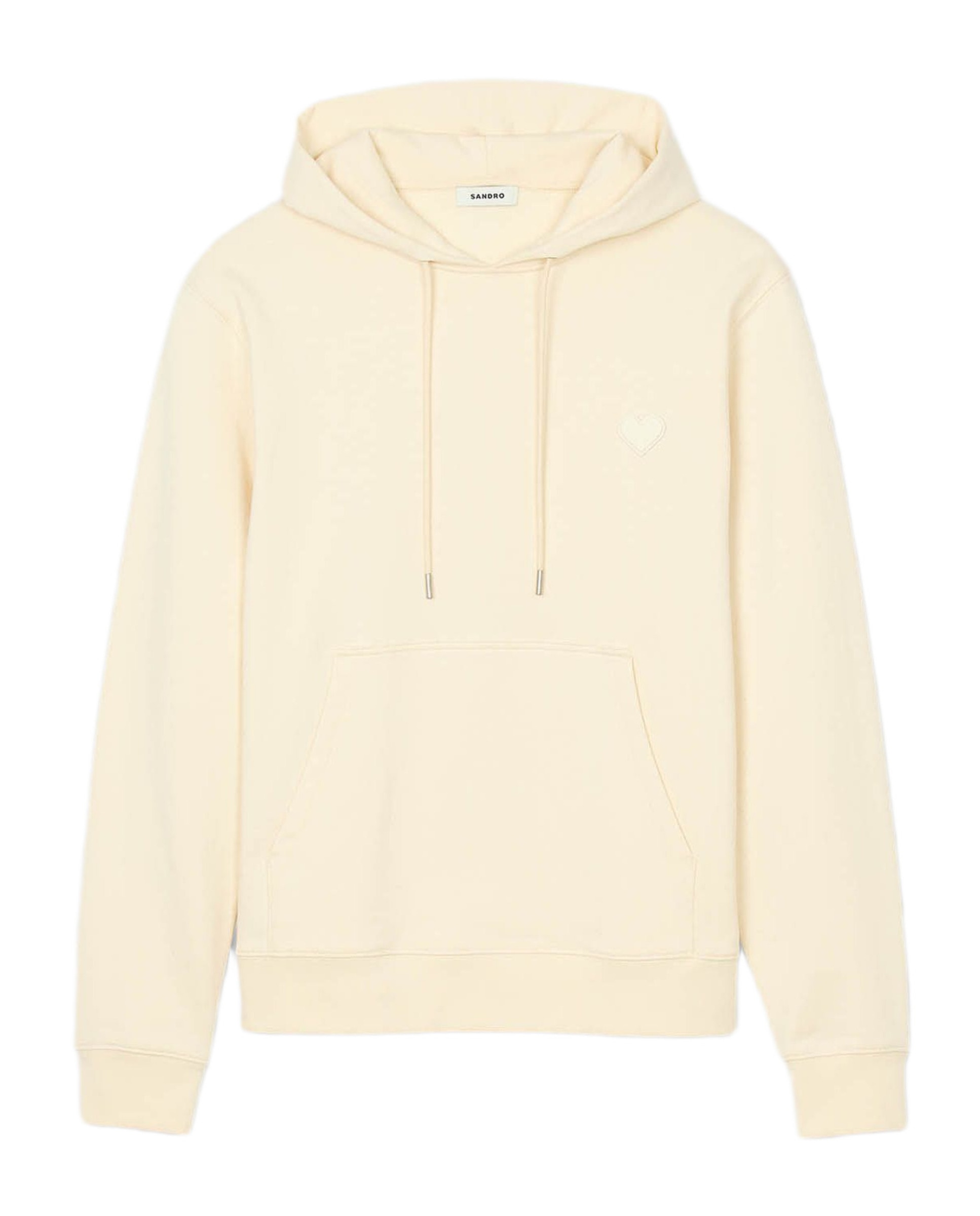 Sudadera con capucha de hombre aplicación corazón corte clásico - Sandro - Beige Beige-6