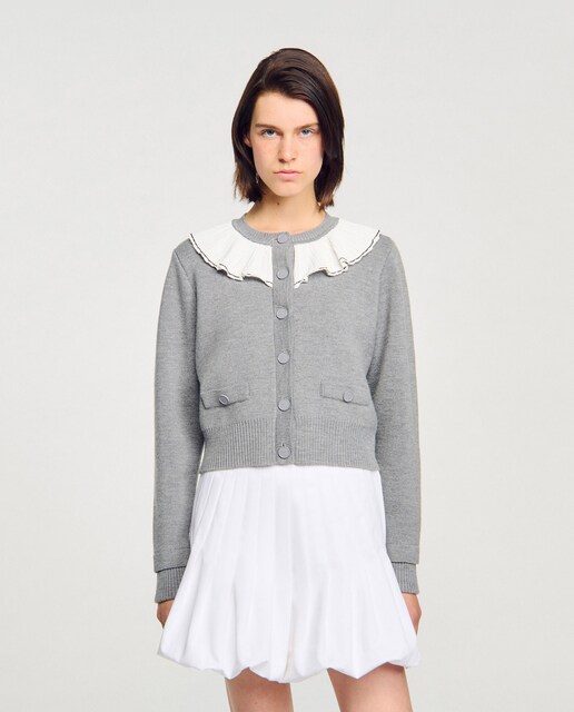 Imagen 0 de Cárdigan de mujer con cuello en contraste