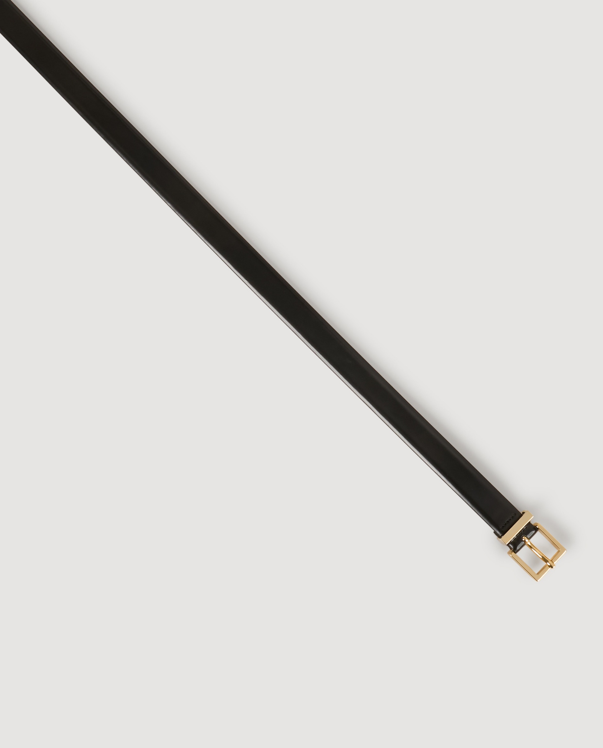 Cinturón para mujer de cuero liso con hebilla metálica - Sandro - Negro Negro-2