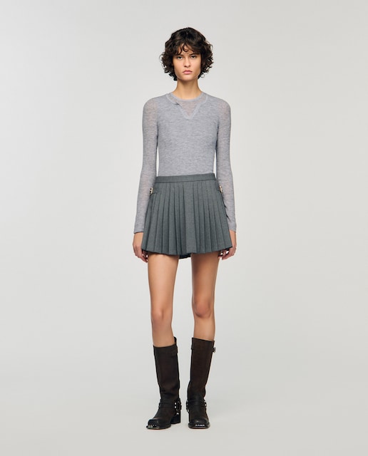 Imagen 0 de Falda pantalón con pliegues