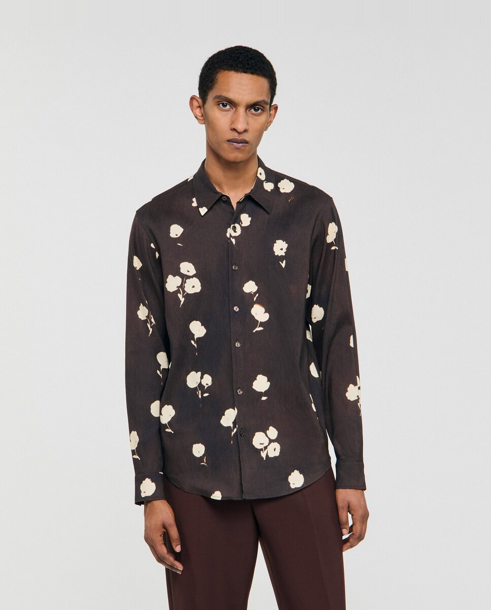 camisa estampada camisas masculinas da moda