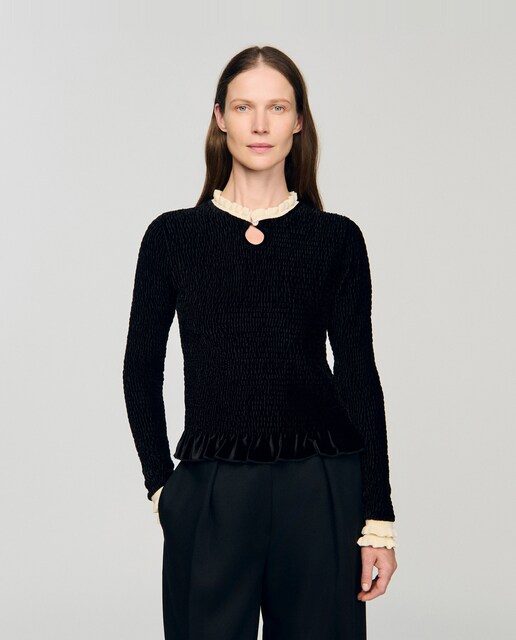 Imagen 0 de Camiseta de mujer fruncida