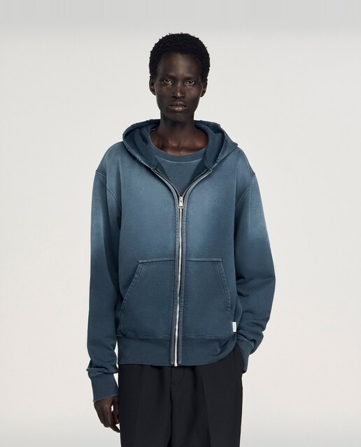 Imagen 0 de Sudadera de hombre sobredimensionada con capucha y cremallera