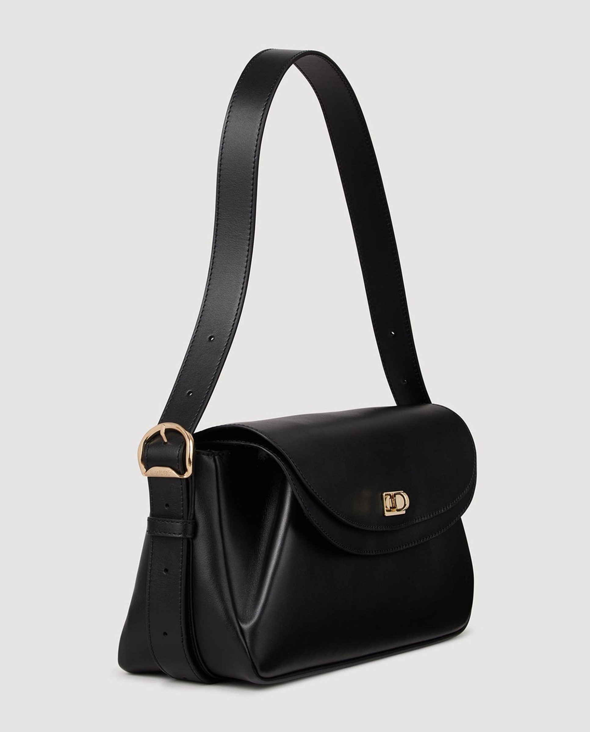 Bolso de mujer de cuero liso Le Mambo - Sandro - Negro Negro-4