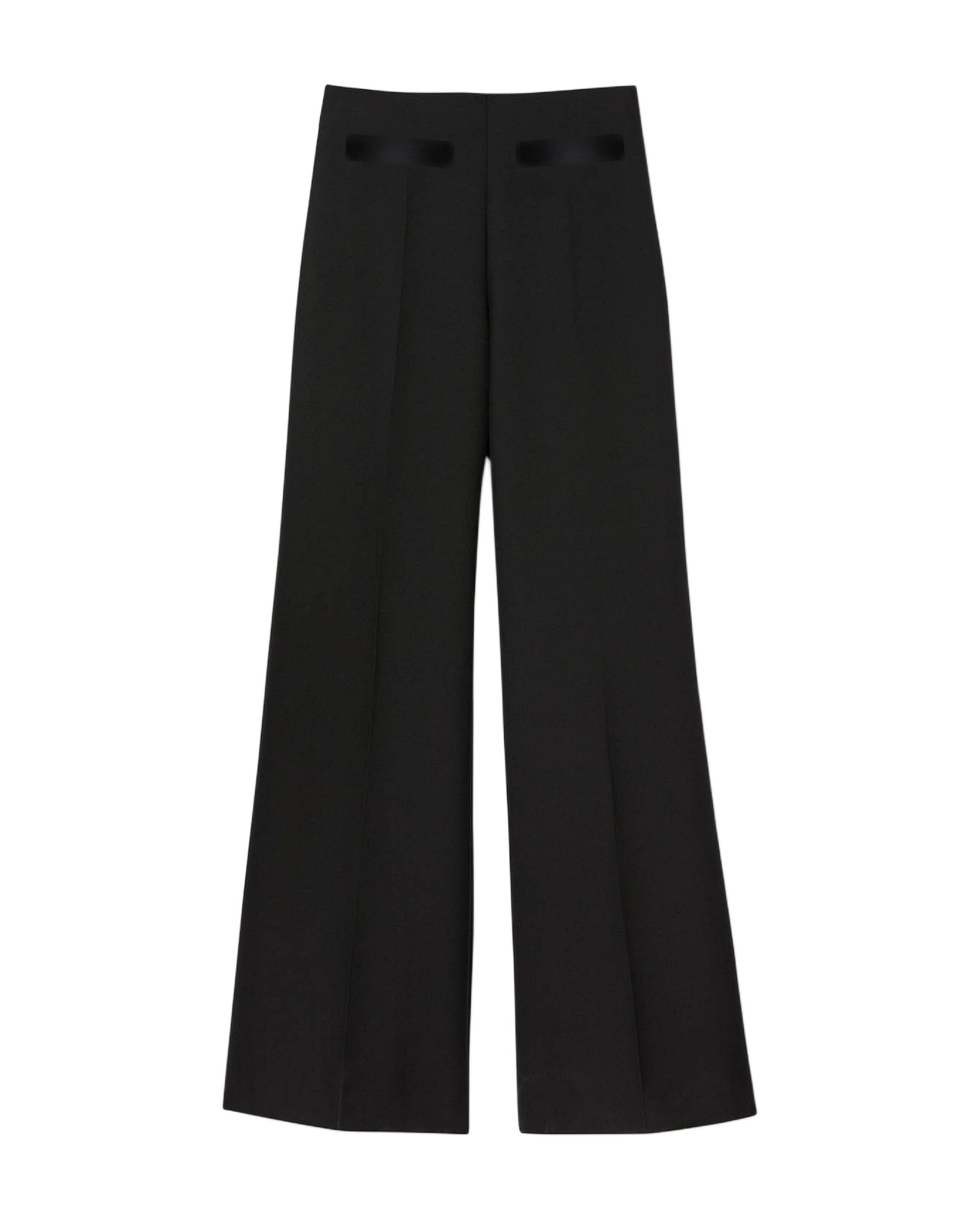 Pantalón de mujer de pierna ancha talle alto - Sandro - Negro Negro-6