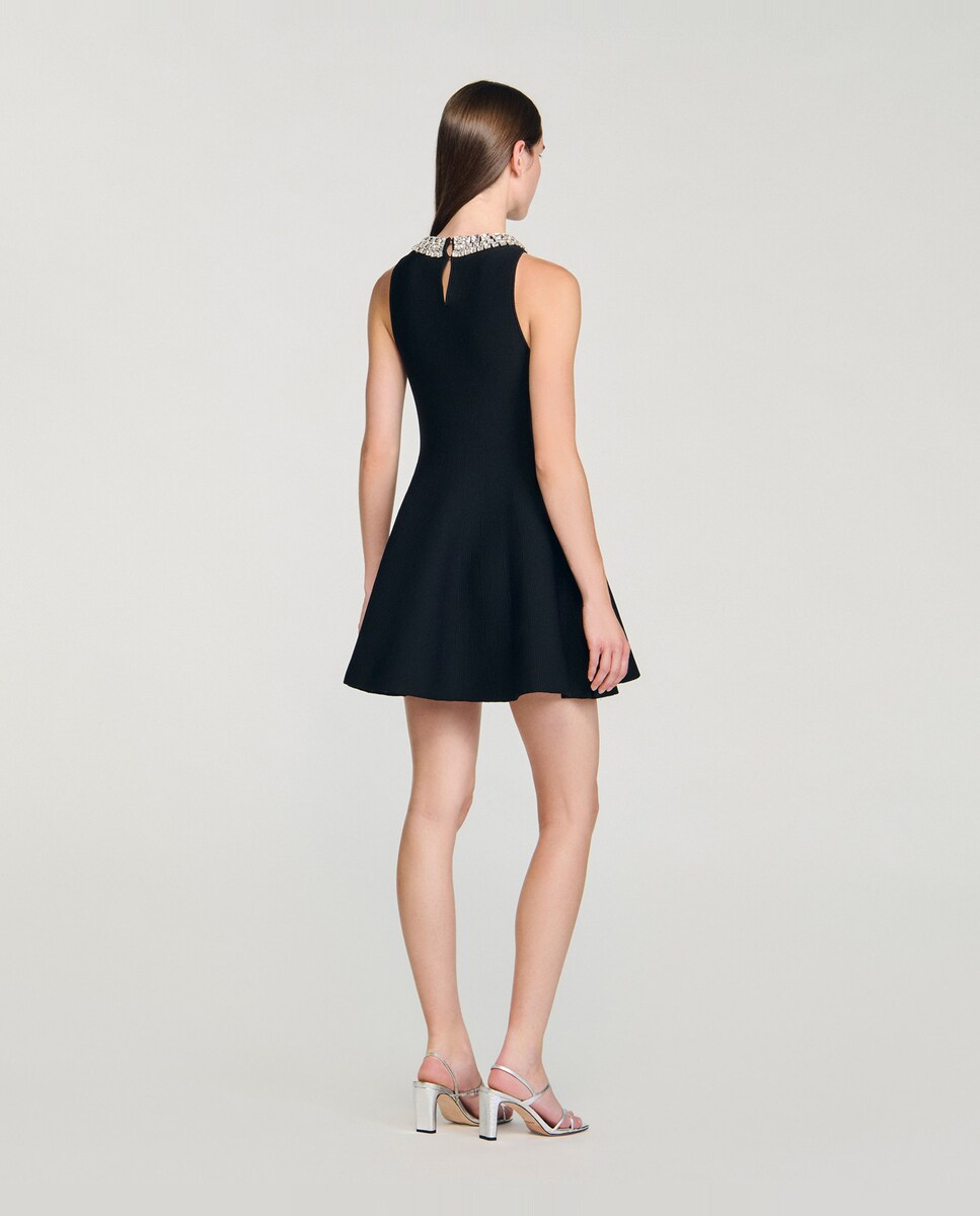Vestido corto con cuello de perlas · Sandro · El Corte Inglés