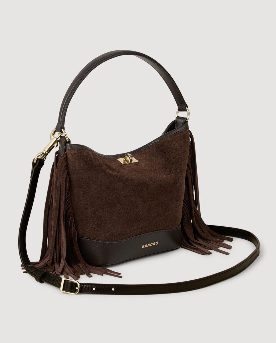 Bolso de mujer de ante TANGOSO con flecos · Sandro · El Corte Inglés