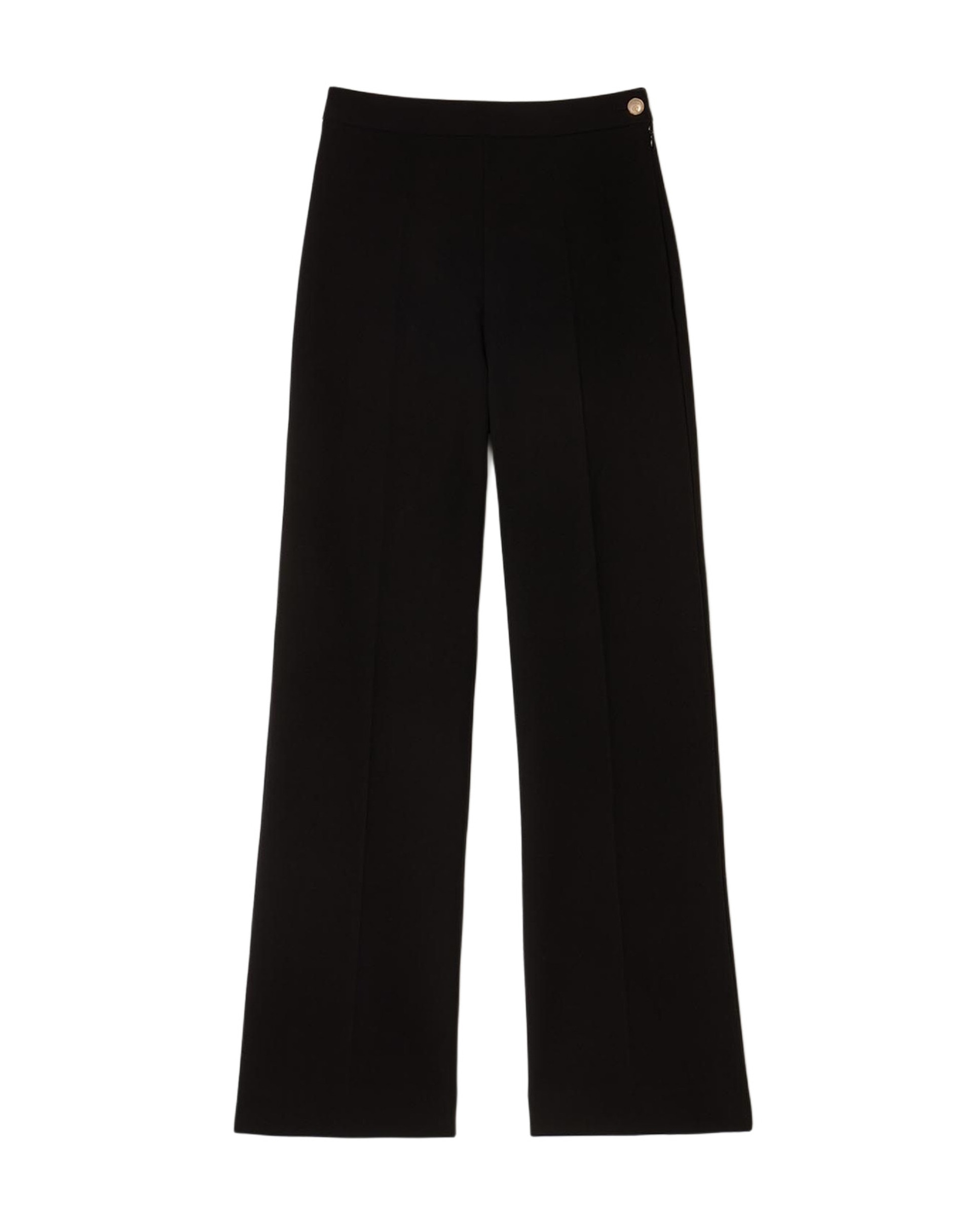 Pantalones rectos de mujer con pierna ancha - Sandro - Negro Negro-6
