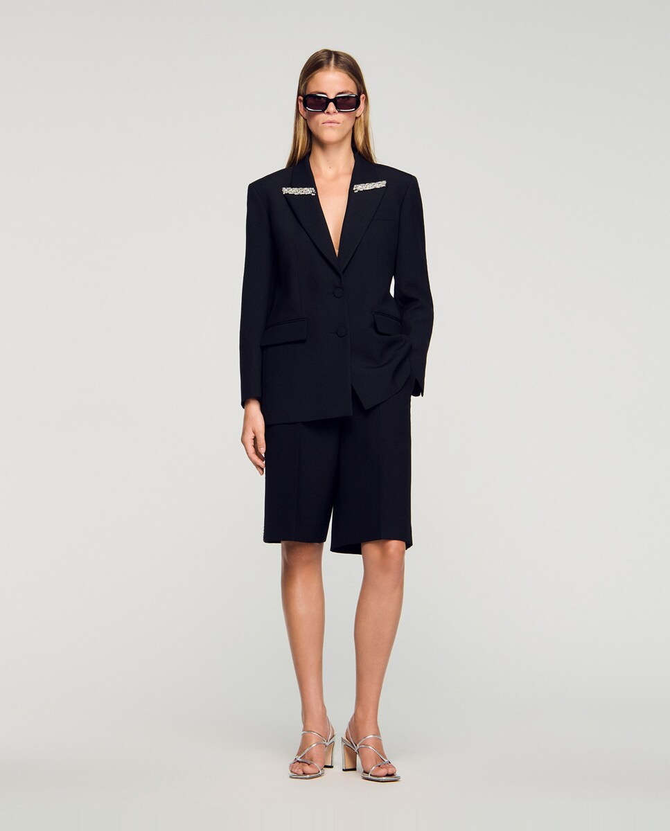 Chaqueta de mujer con cuello de strass · Sandro · El Corte Inglés