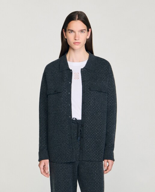 Imagen 0 de Cárdigan de mujer largo con strass