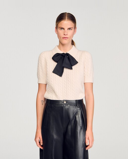 Imagen 0 de Jersey de mujer de punto con cuello polo