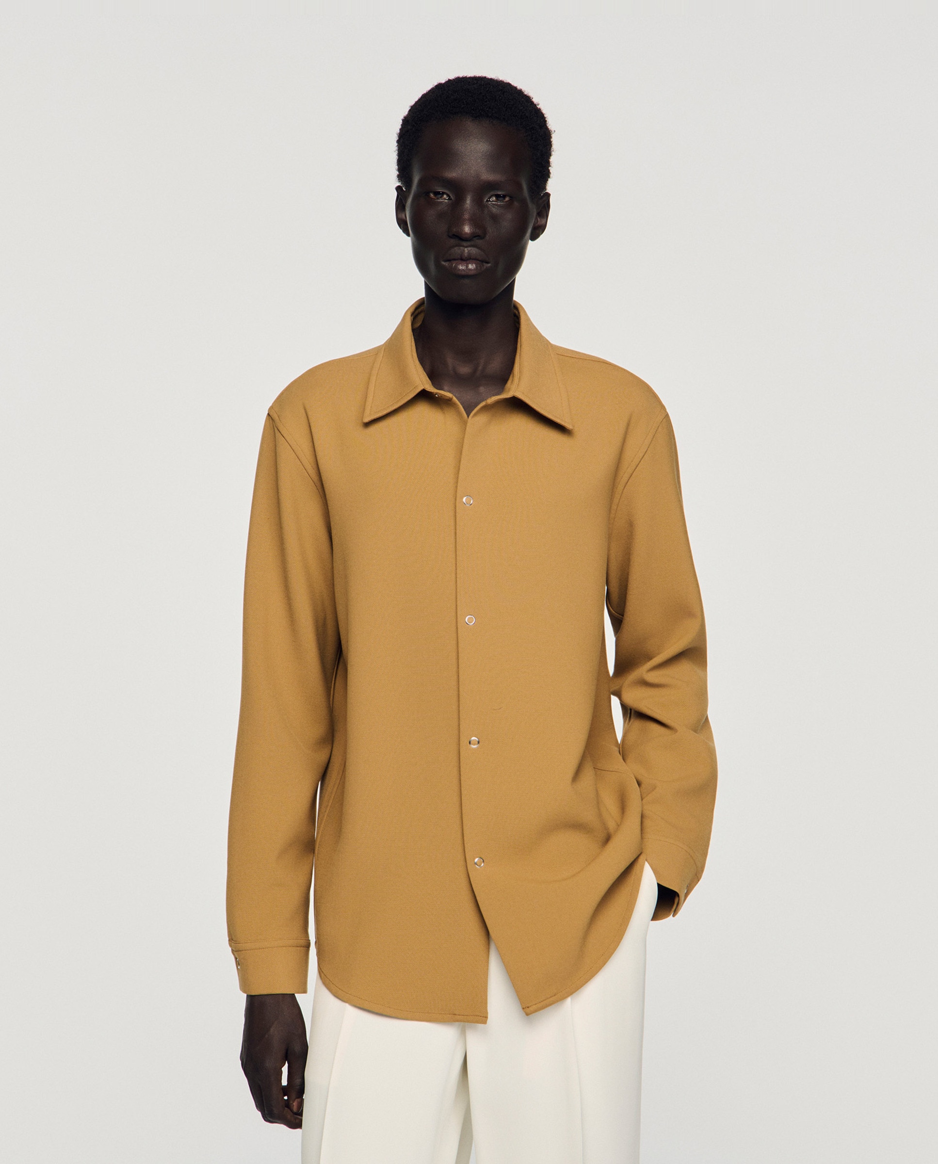Sandro - Sobrecamisa de hombre de punto manga larga.