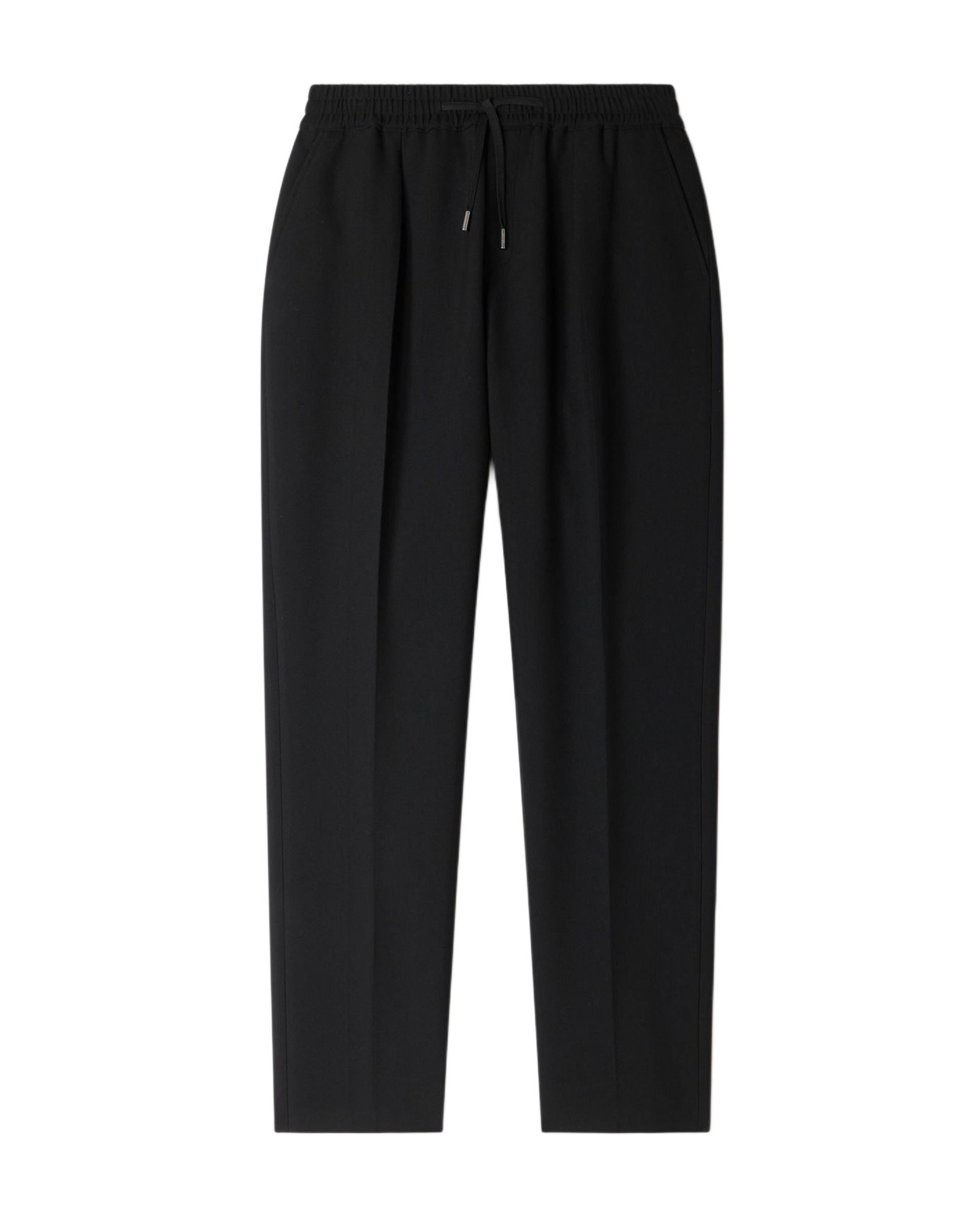 Pantalón jogger de hombre recto con cintura elástica y cordón de ajuste - Sandro - Negro Negro-6