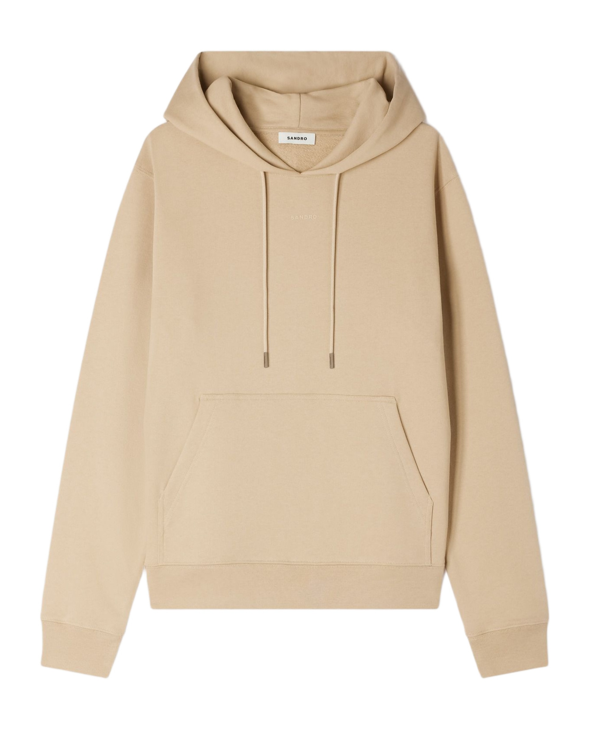 Sudadera con capucha de hombre, corte clásico, logotipo en relieve - Sandro - Beige Beige-6