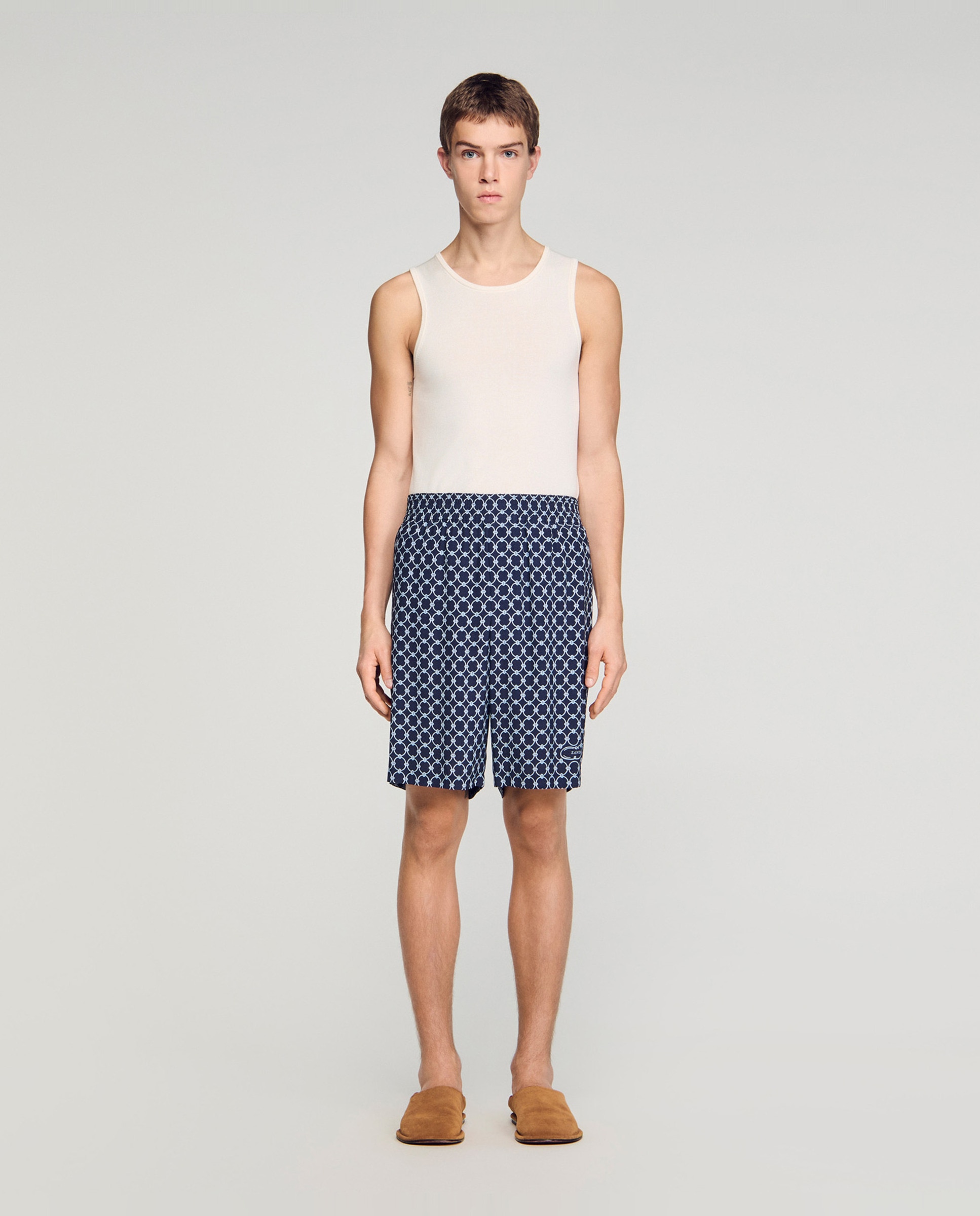 Sandro - Pantalón corto de hombre geométrico.