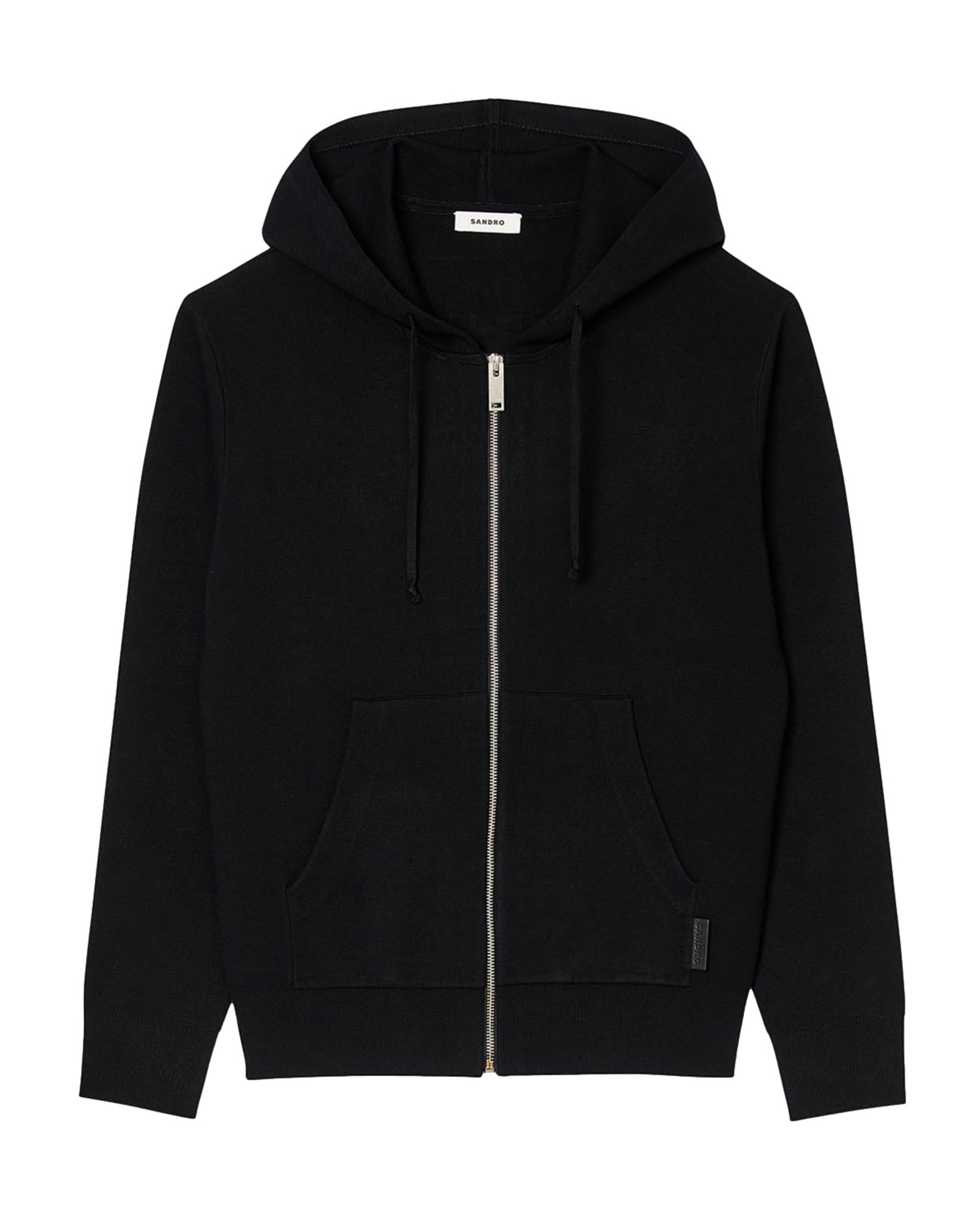 Sudadera con cremallera de hombre oversize con capucha - Sandro - Negro Negro-6