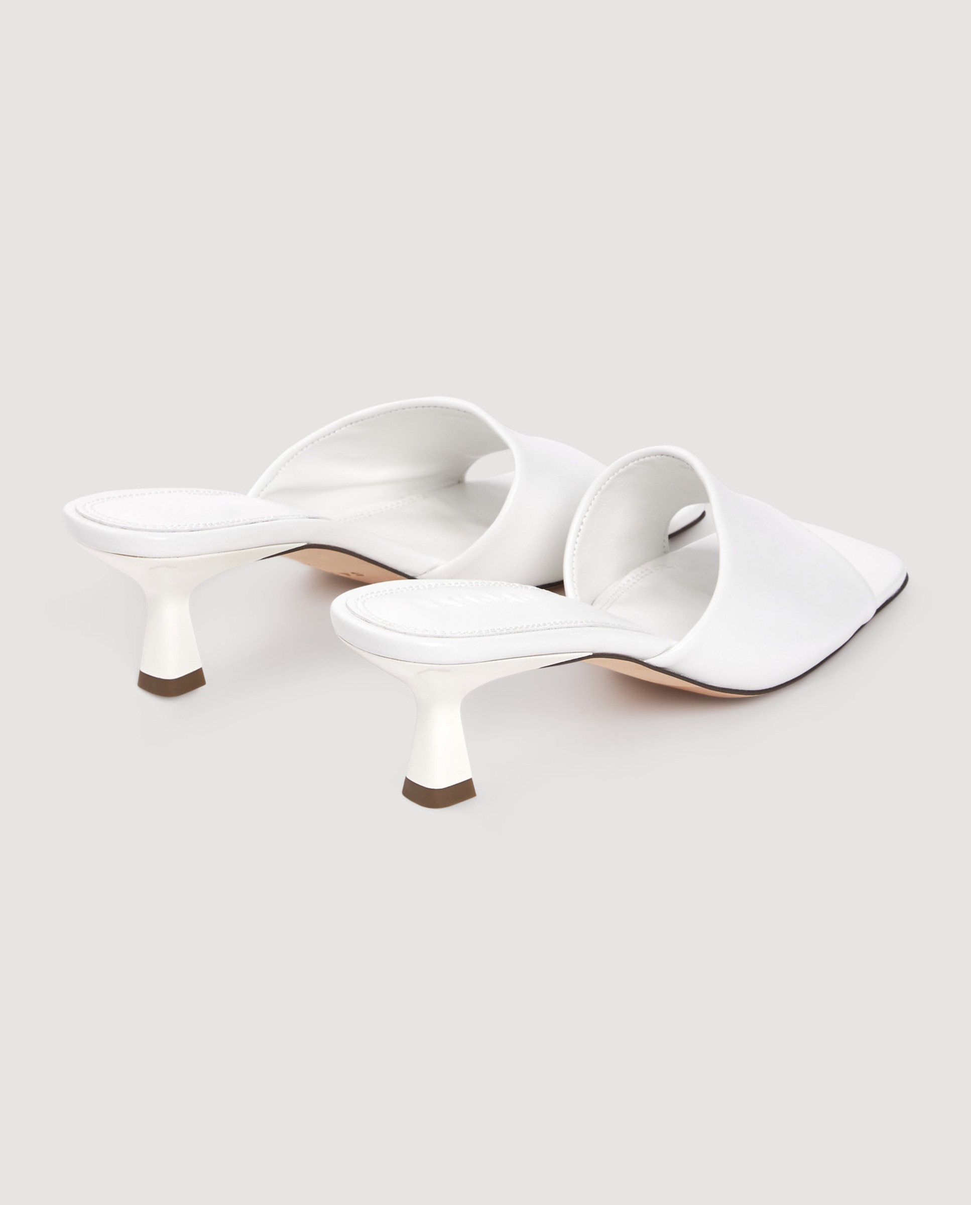 Sandalias de mujer de cuero liso - Sandro - Blanco Blanco-2