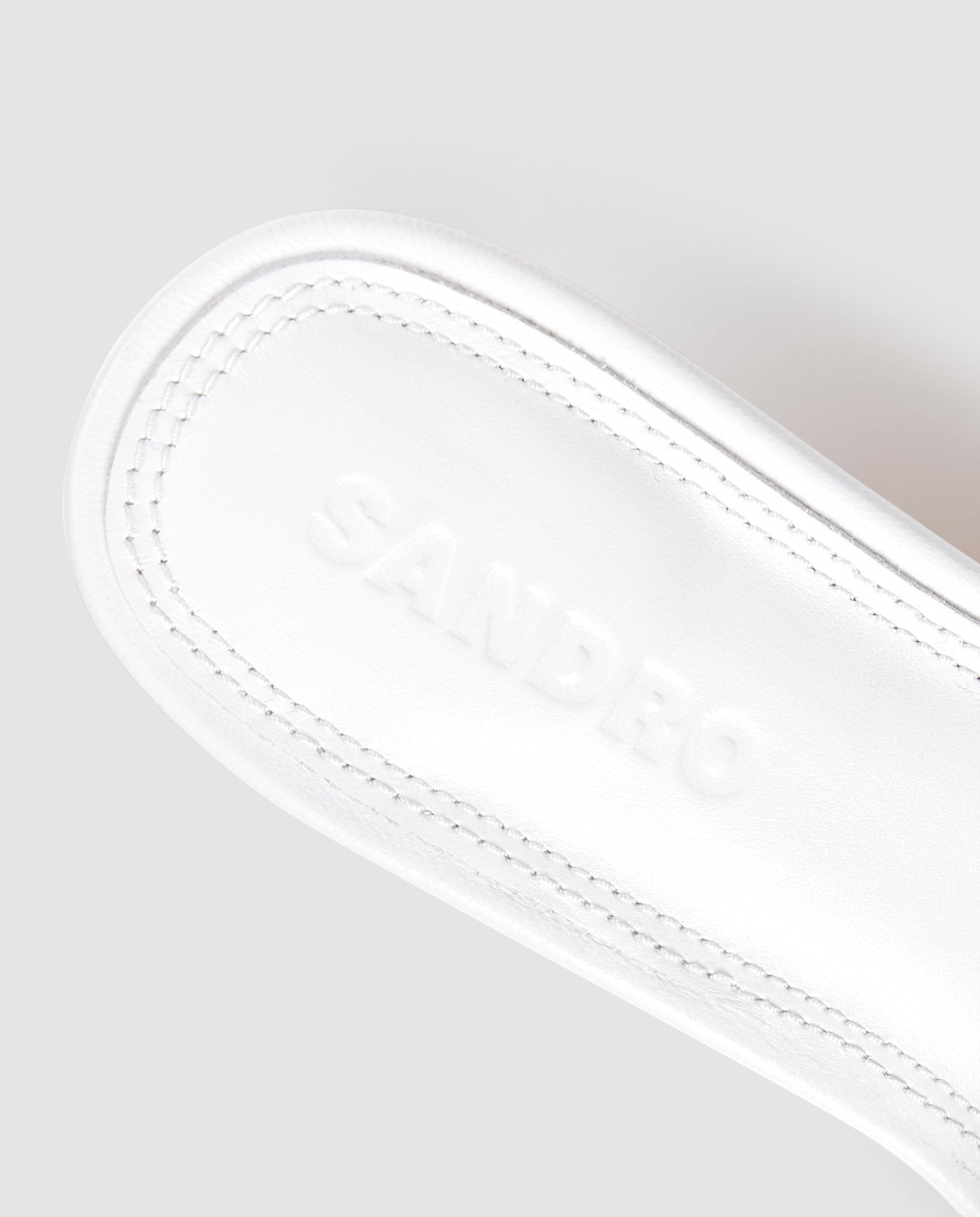 Sandalias de mujer de cuero liso - Sandro - Blanco Blanco-4