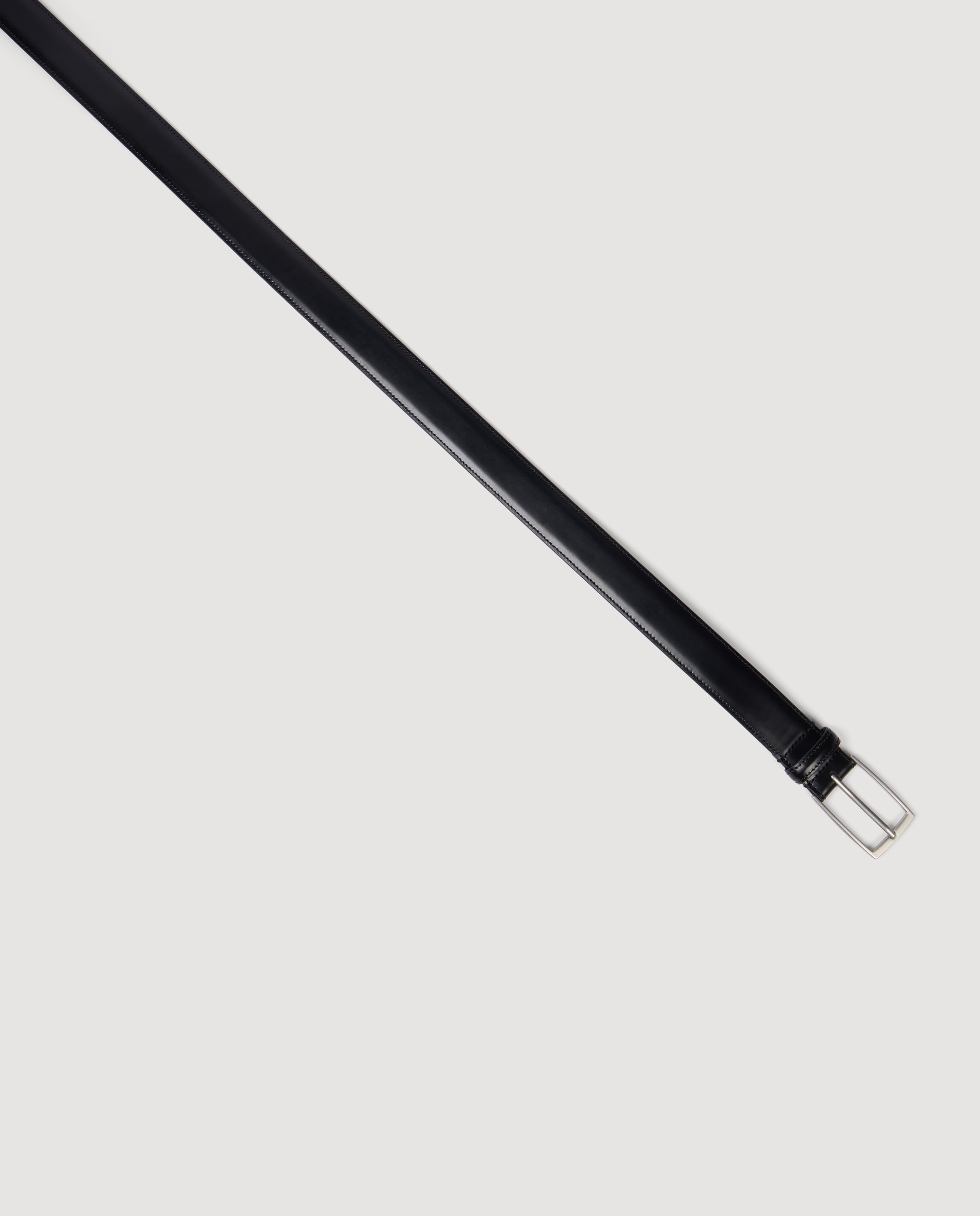 Cinturón de hombre de piel con hebilla rectangular grabada - Sandro - Negro Negro-2