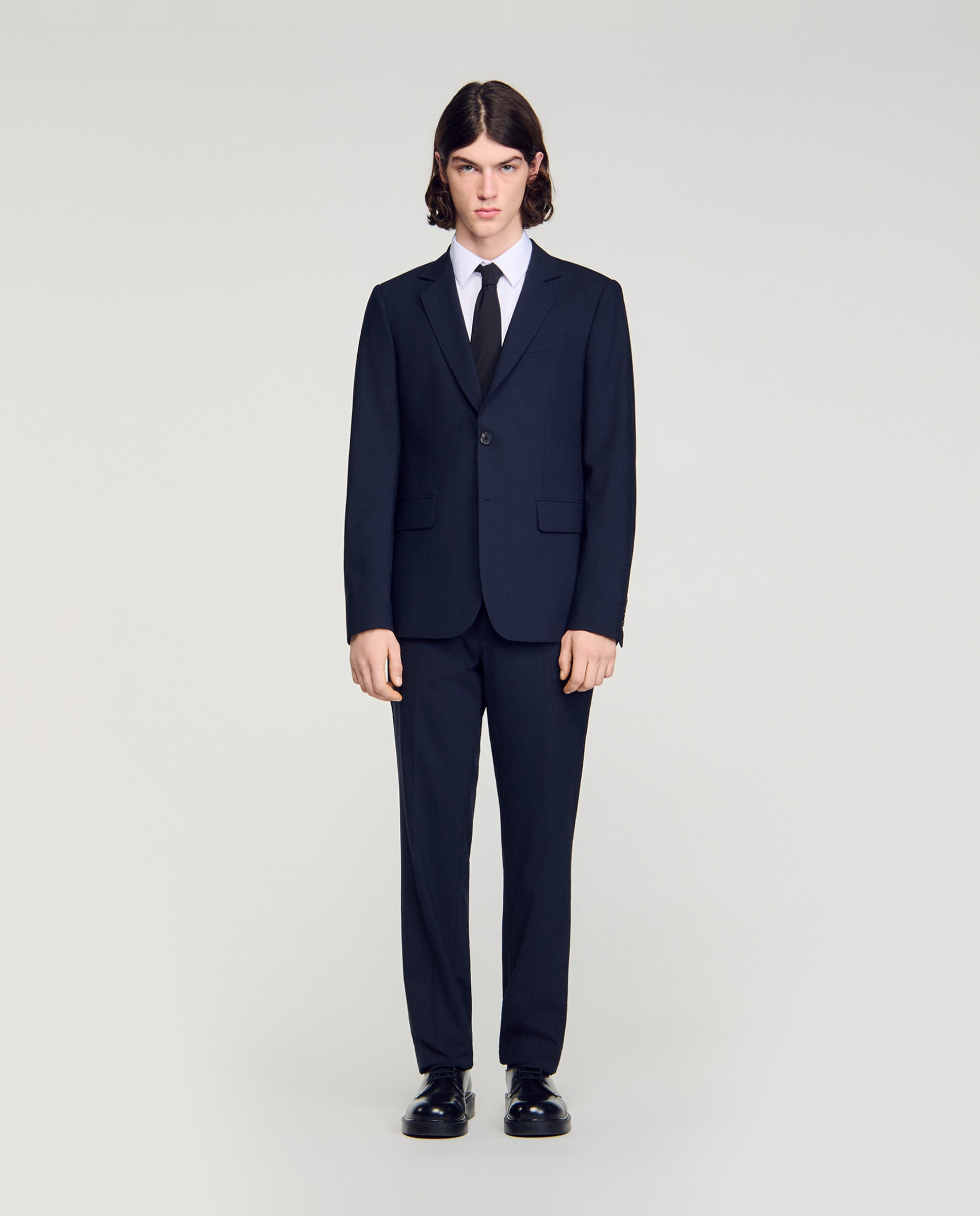 Americana de hombre corte clásico microestampado - Sandro - Azul marino Azul marino-3