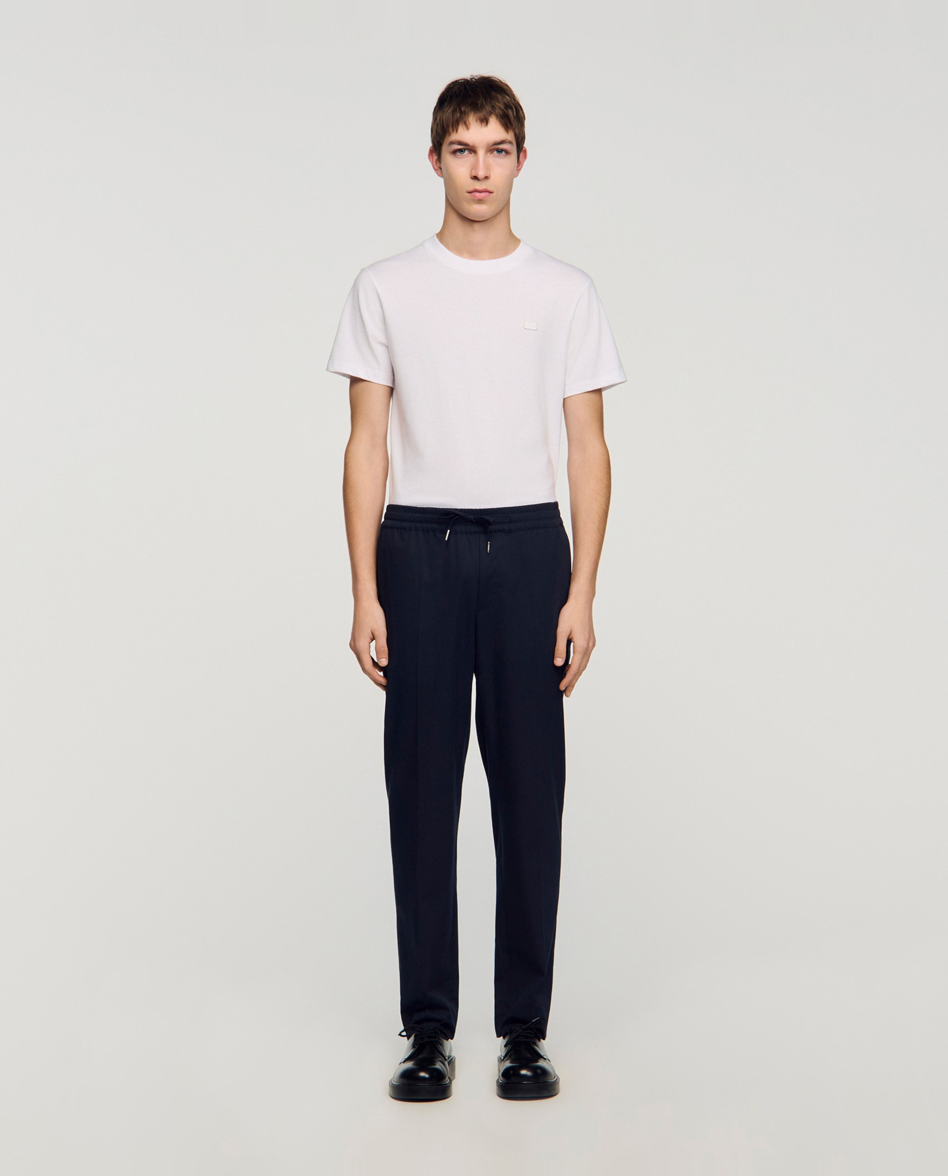 Pantalón de hombre recto elástico - Sandro - Azul marino Azul marino-1
