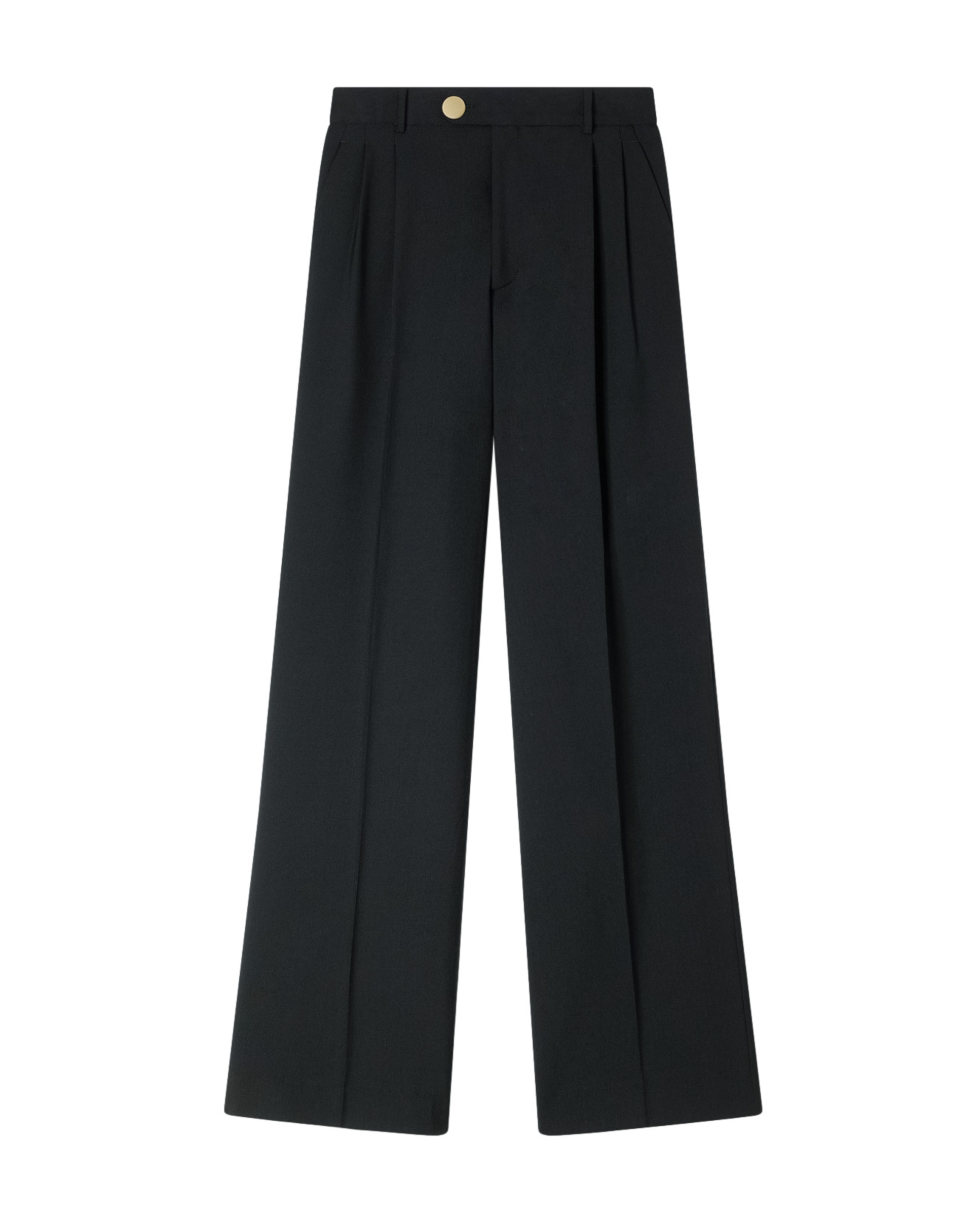 Pantalón de mujer de traje recto con raya marcada - Sandro - Negro Negro-6