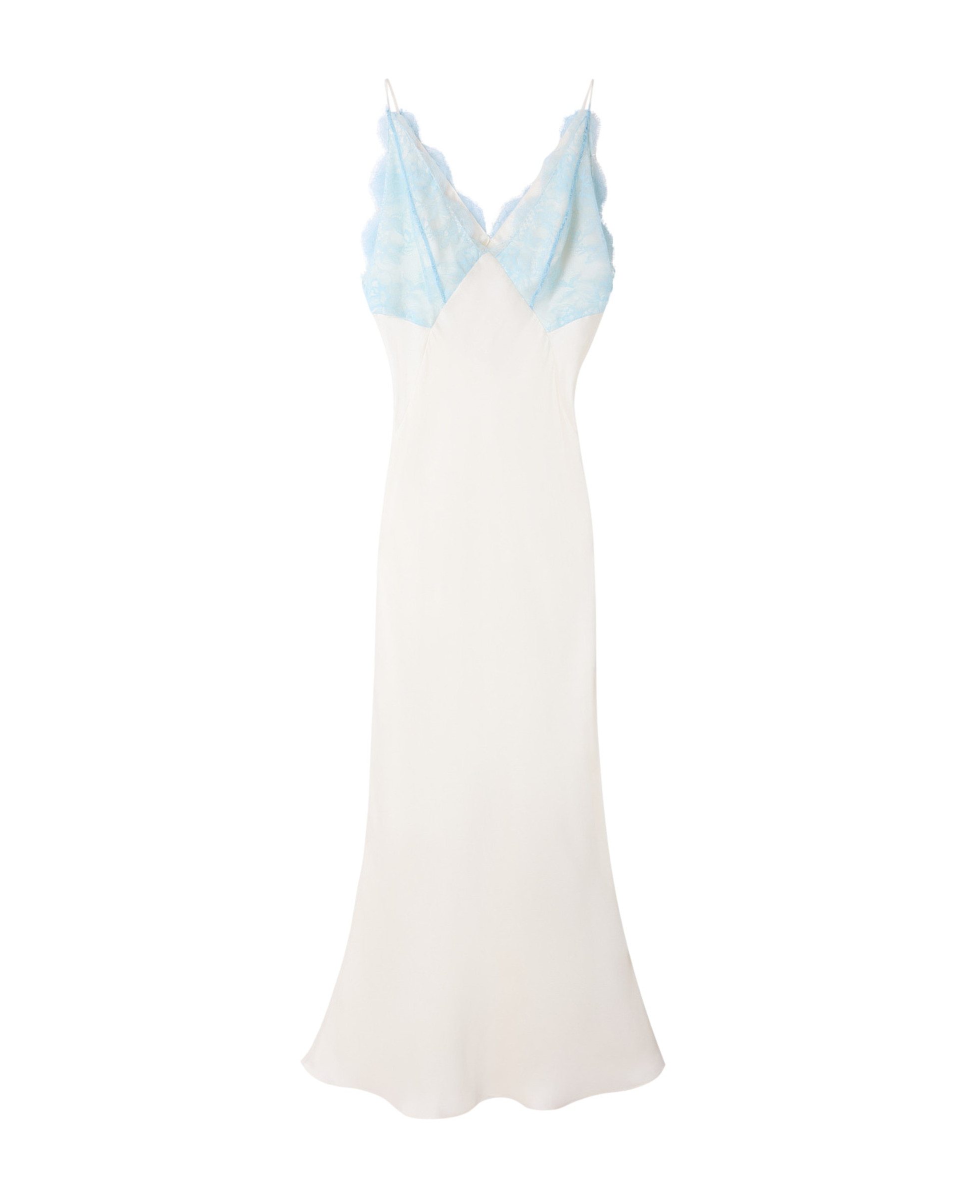 Vestido largo lencero fluido - Sandro - Blanco Blanco-7