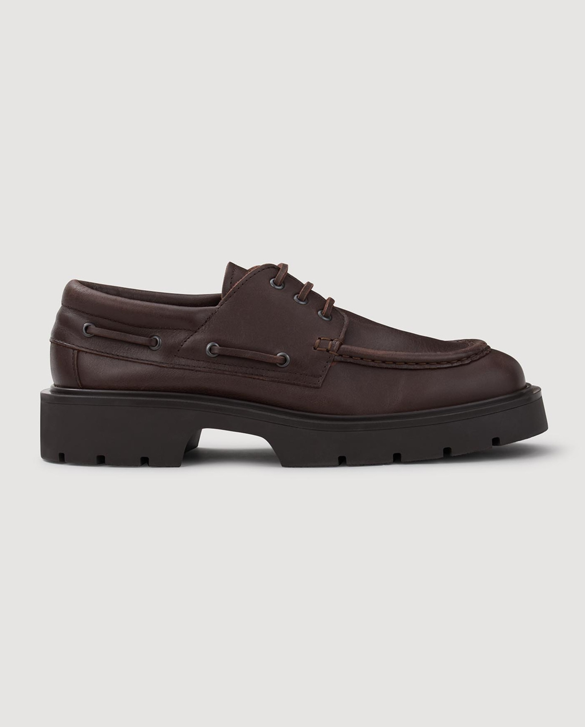 Sandro - Mocasines de hombre de piel con suela gruesa.