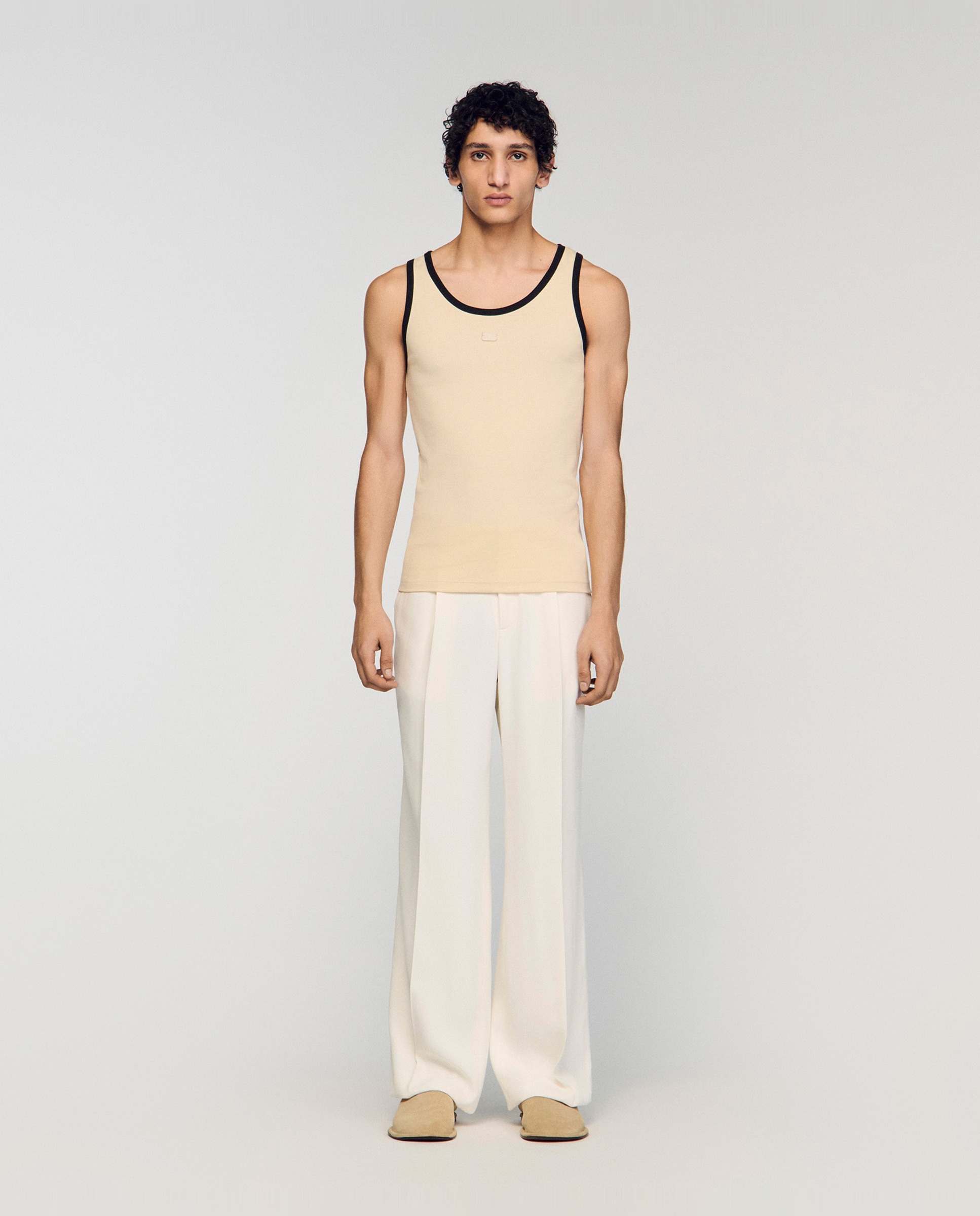 Camiseta de manga corta para hombre algodón con parche - Sandro - Arena Arena-3