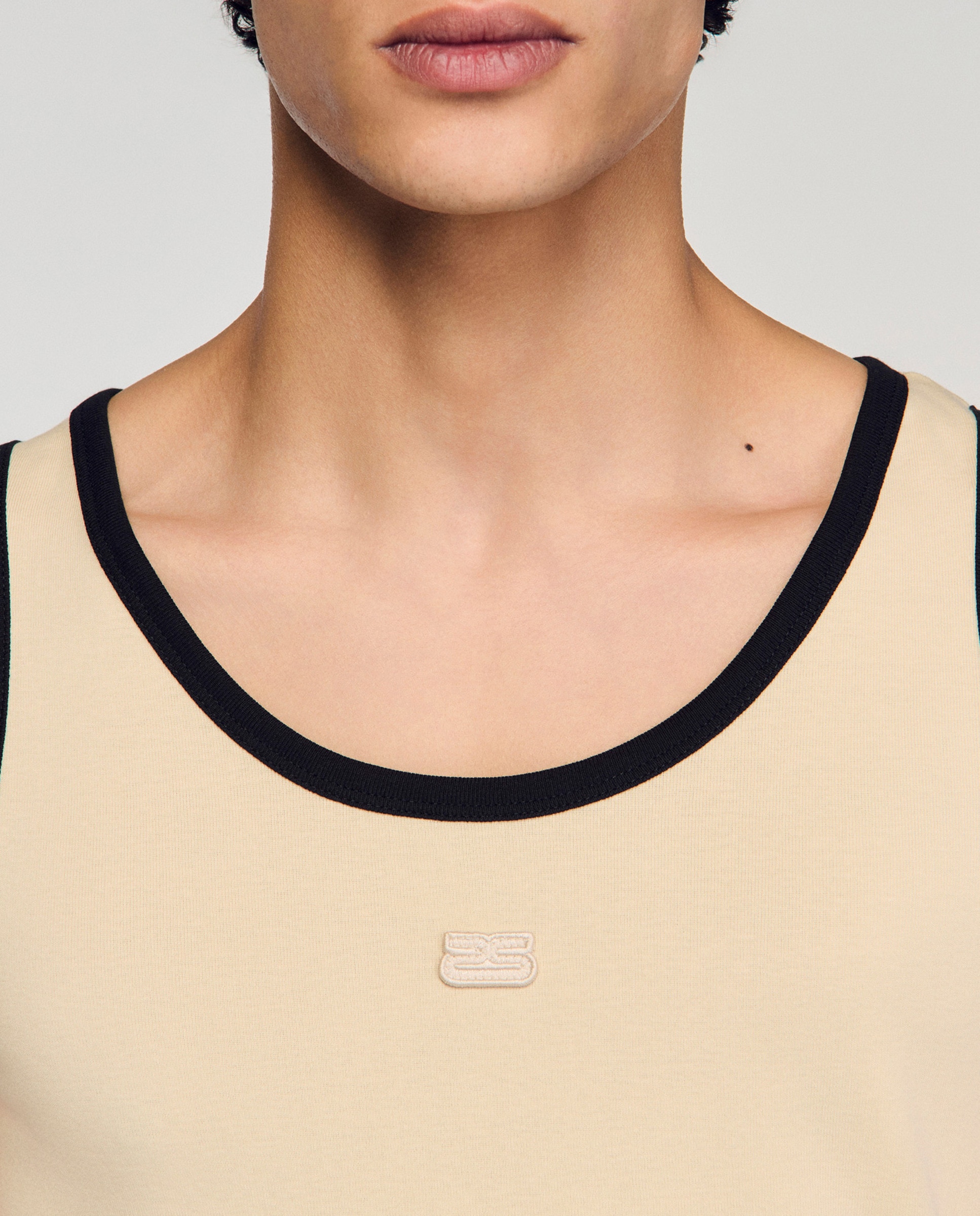 Camiseta de manga corta para hombre algodón con parche - Sandro - Arena Arena-4