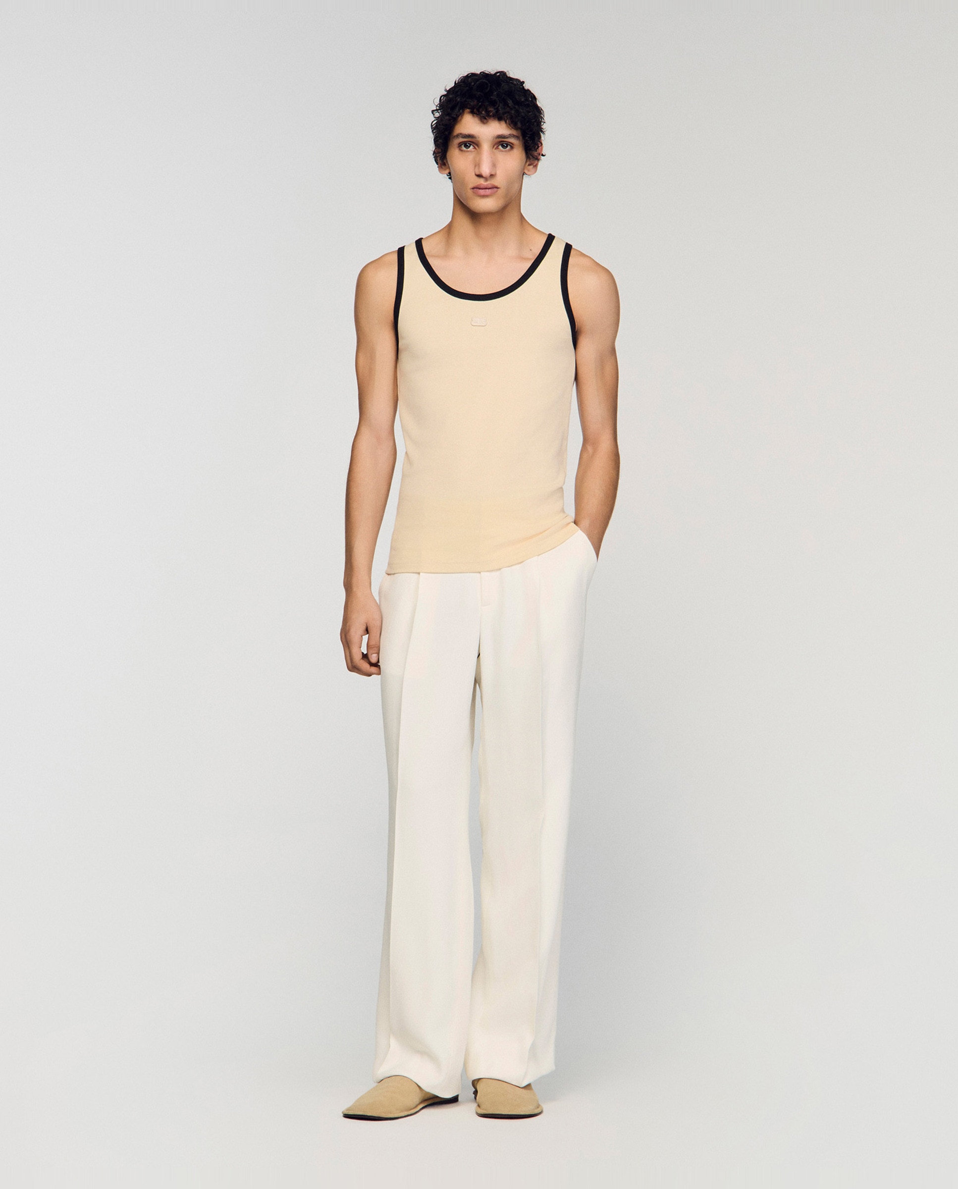 Camiseta de manga corta para hombre algodón con parche - Sandro - Arena Arena-5