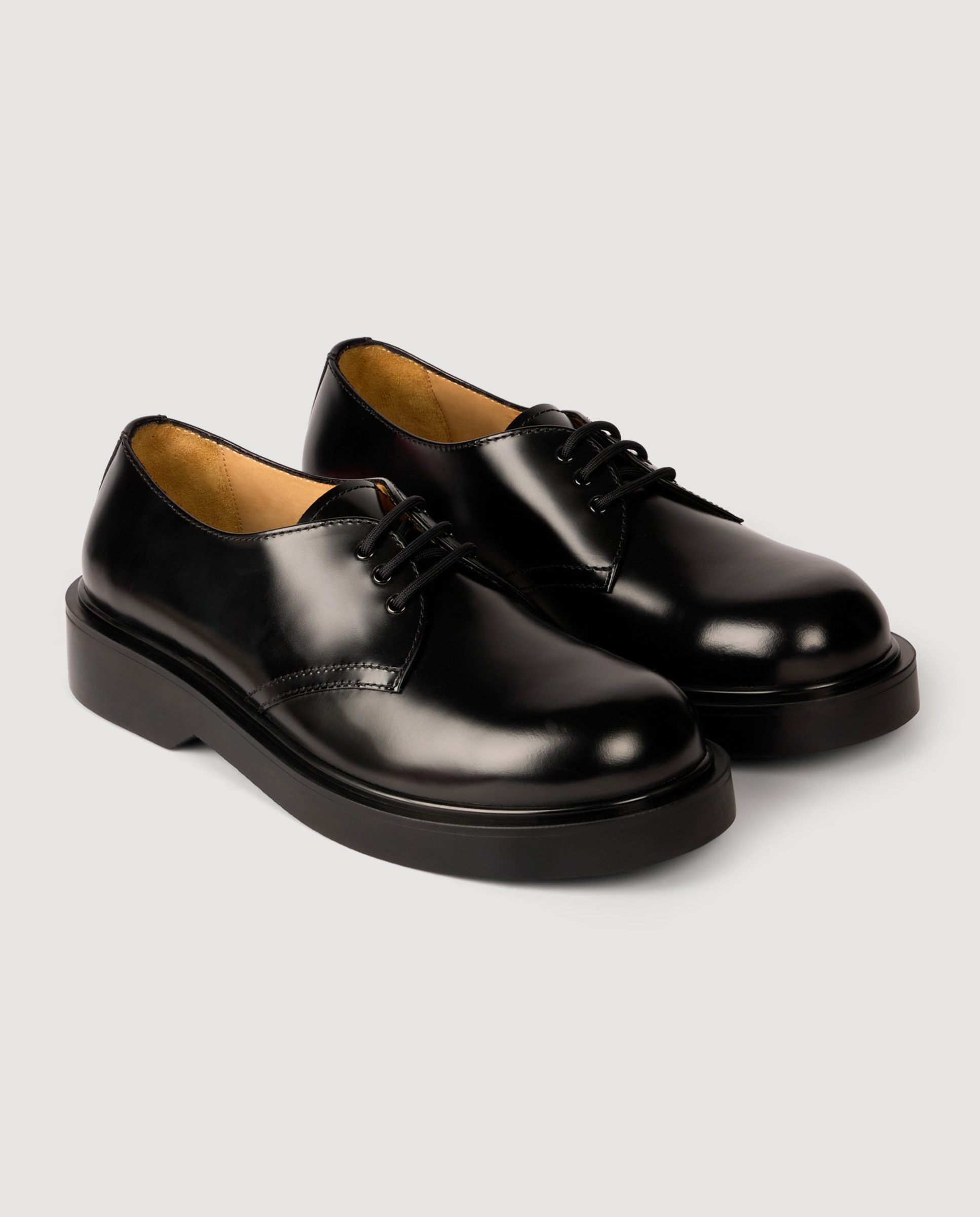 Imagen 3 de Zapatos de cordones de hombre de charol con puntera redonda - Sandro - Negro Negro