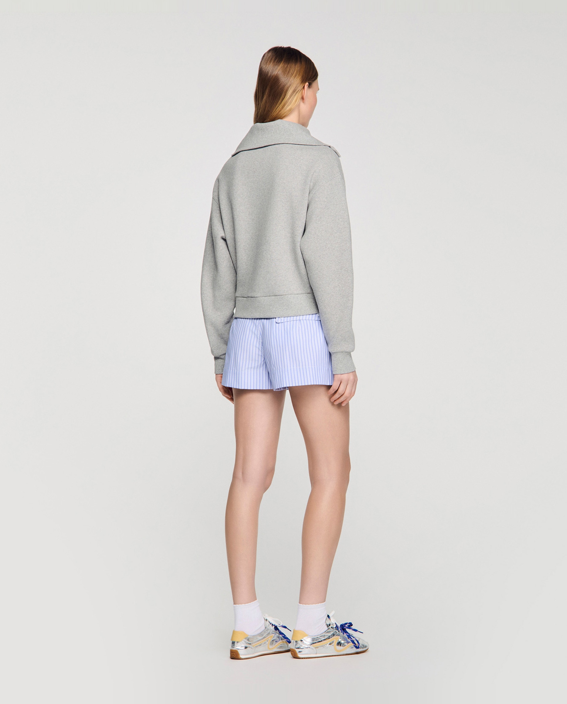 Sudadera de mujer liso - Sandro - Gris Gris-2