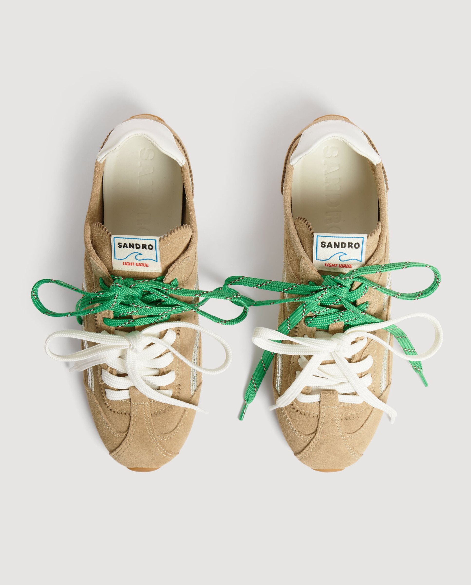 Zapatillas deportivas de mujer de ante con onda - Sandro - Beige Beige-5