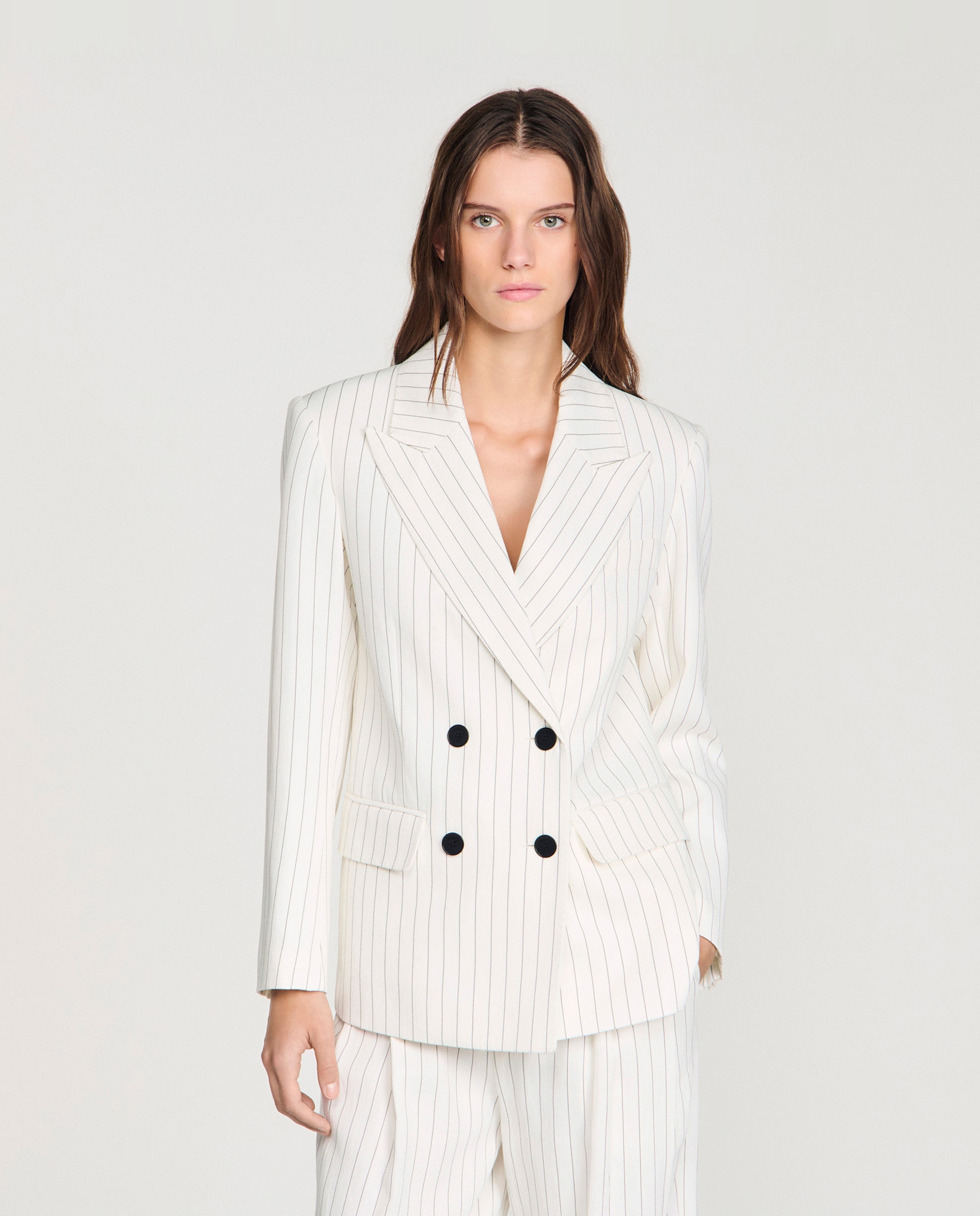 Sandro - Blazer de mujer de rayas.
