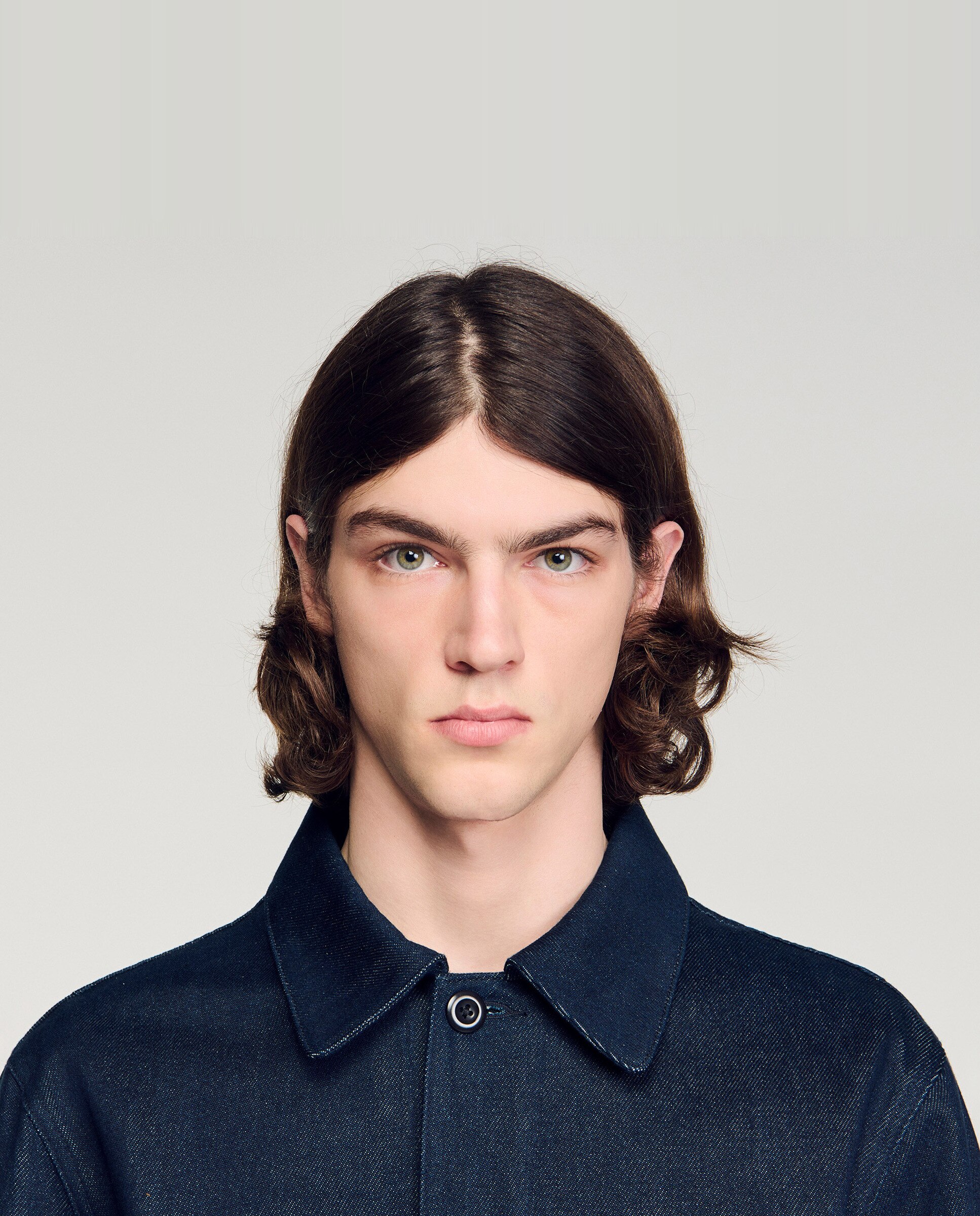 Imagen 5 de Cazadora vaquera de hombre worker denim crudo - Sandro - Azul marino Azul marino