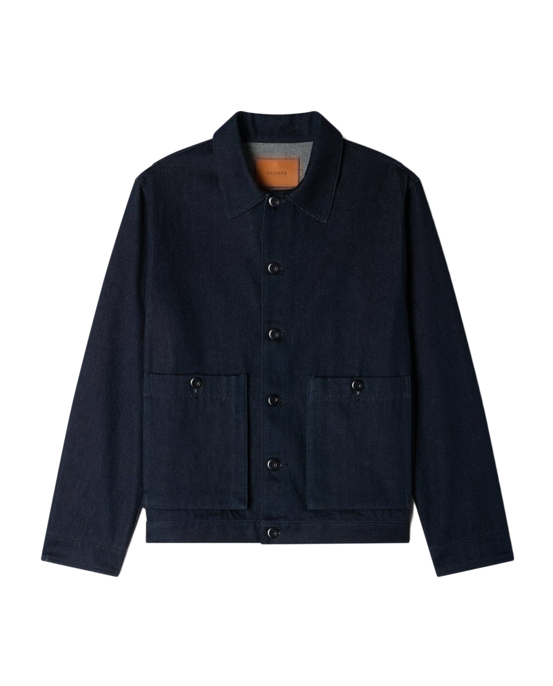 Imagen 6 de Cazadora vaquera de hombre worker denim crudo - Sandro - Azul marino Azul marino