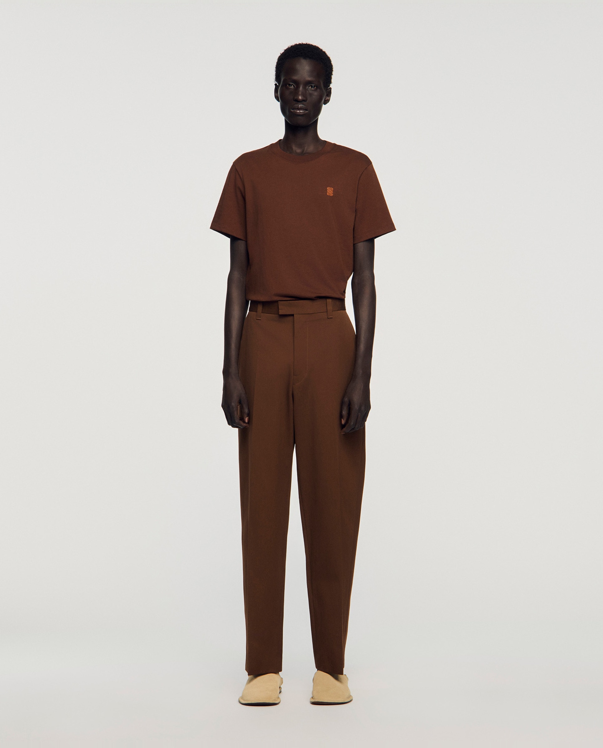 Sandro - Pantalones de vestir de hombre ancho de algodón.