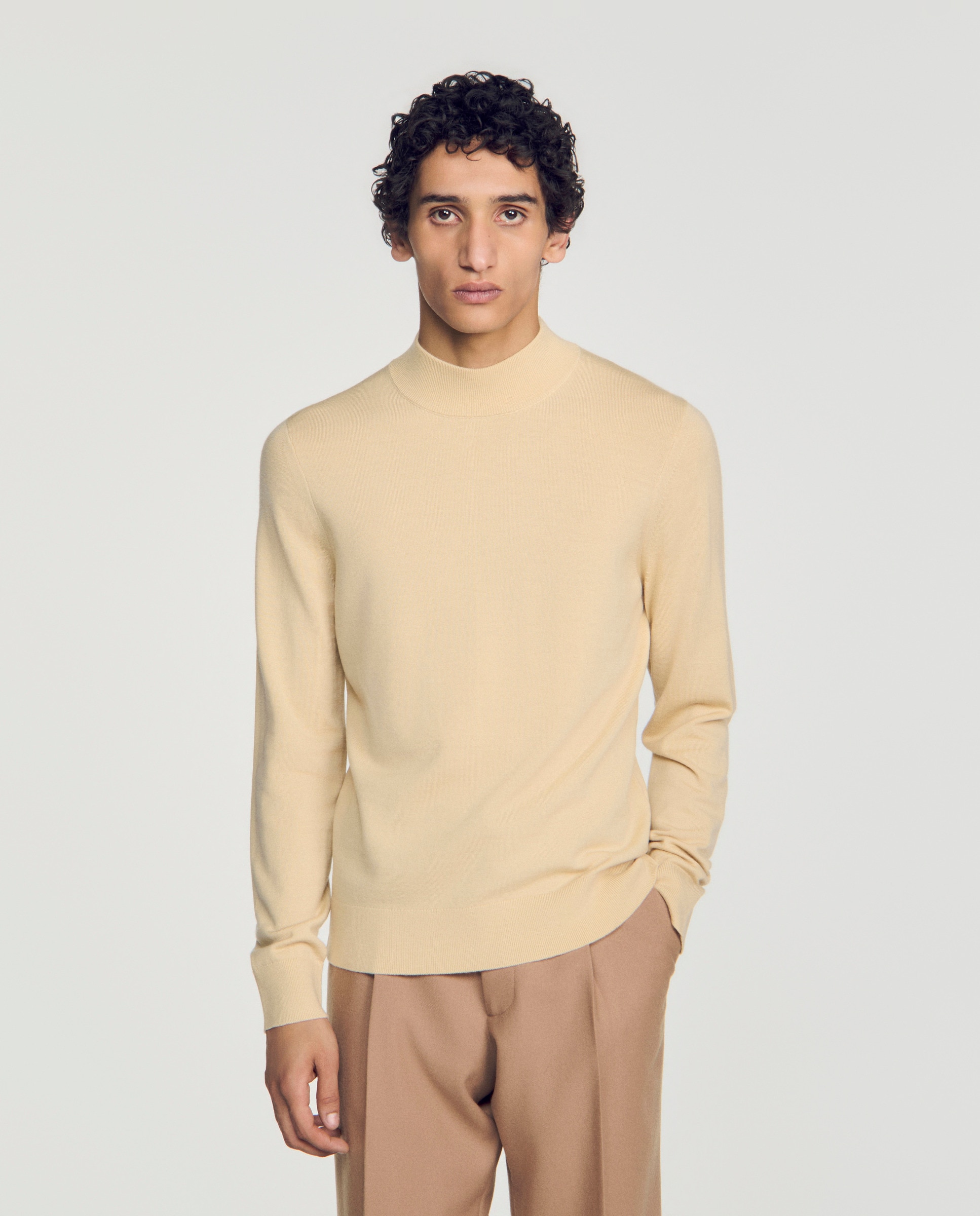 Jersey para hombre de lana y cuello alto