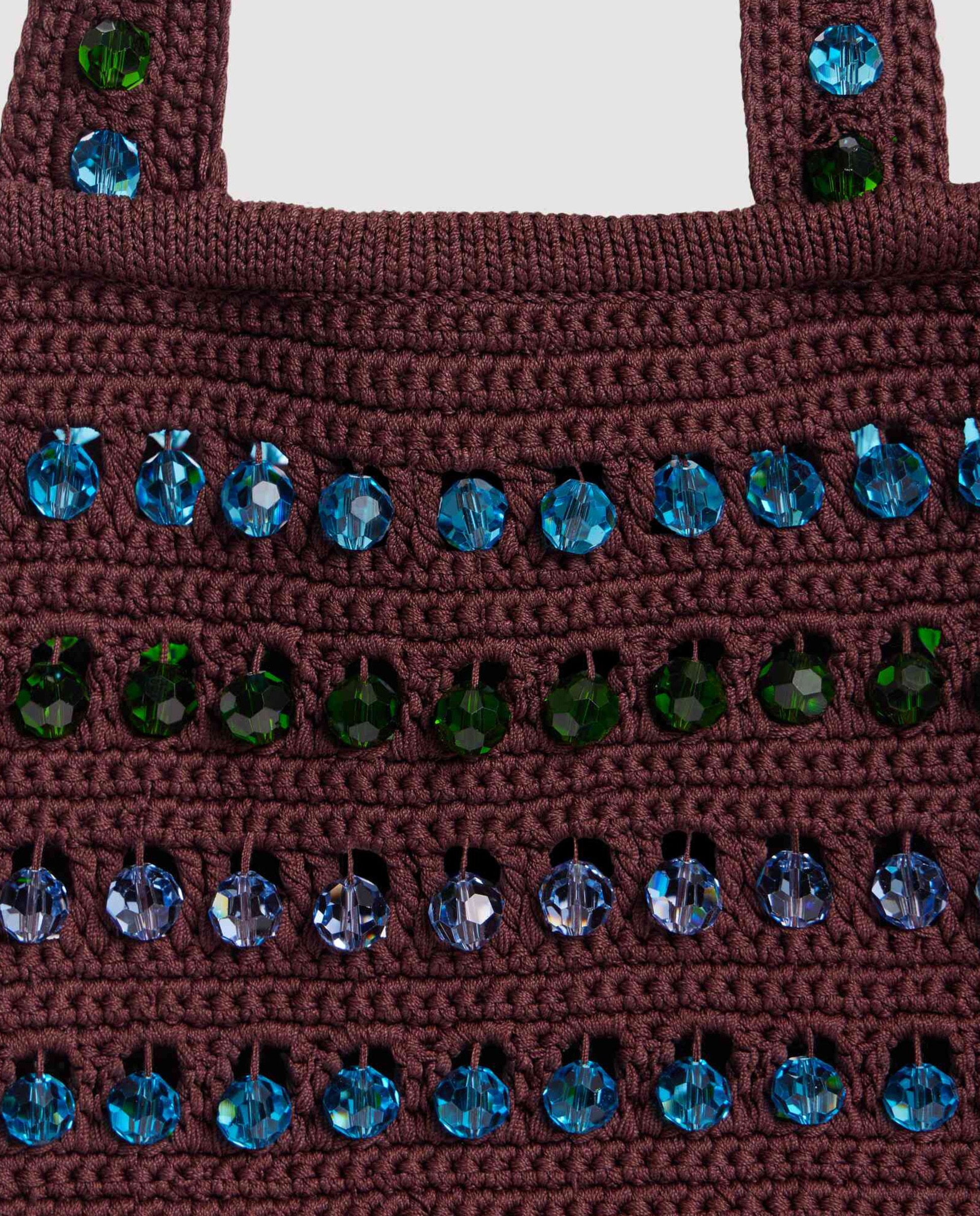 Bolso de mano de mujer de ganchillo con perlas - Sandro - Marrón Marrón-2