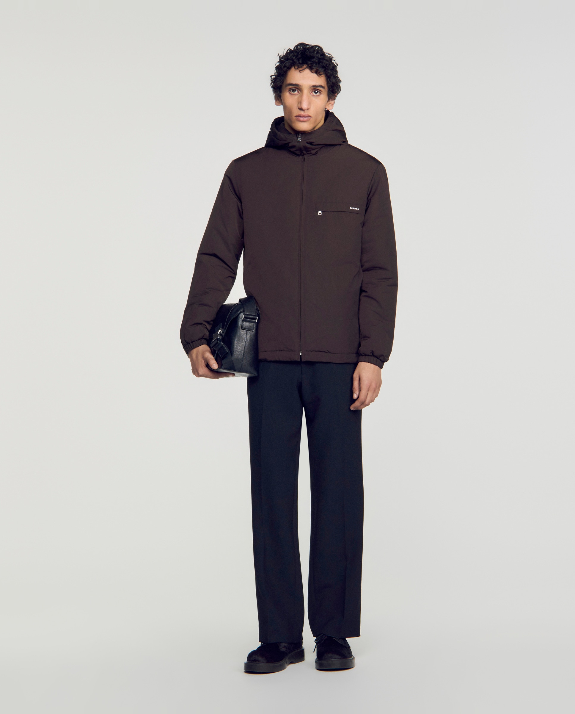 Cazadora bomber de hombre con cremallera y capucha - Sandro - Topo Topo-4