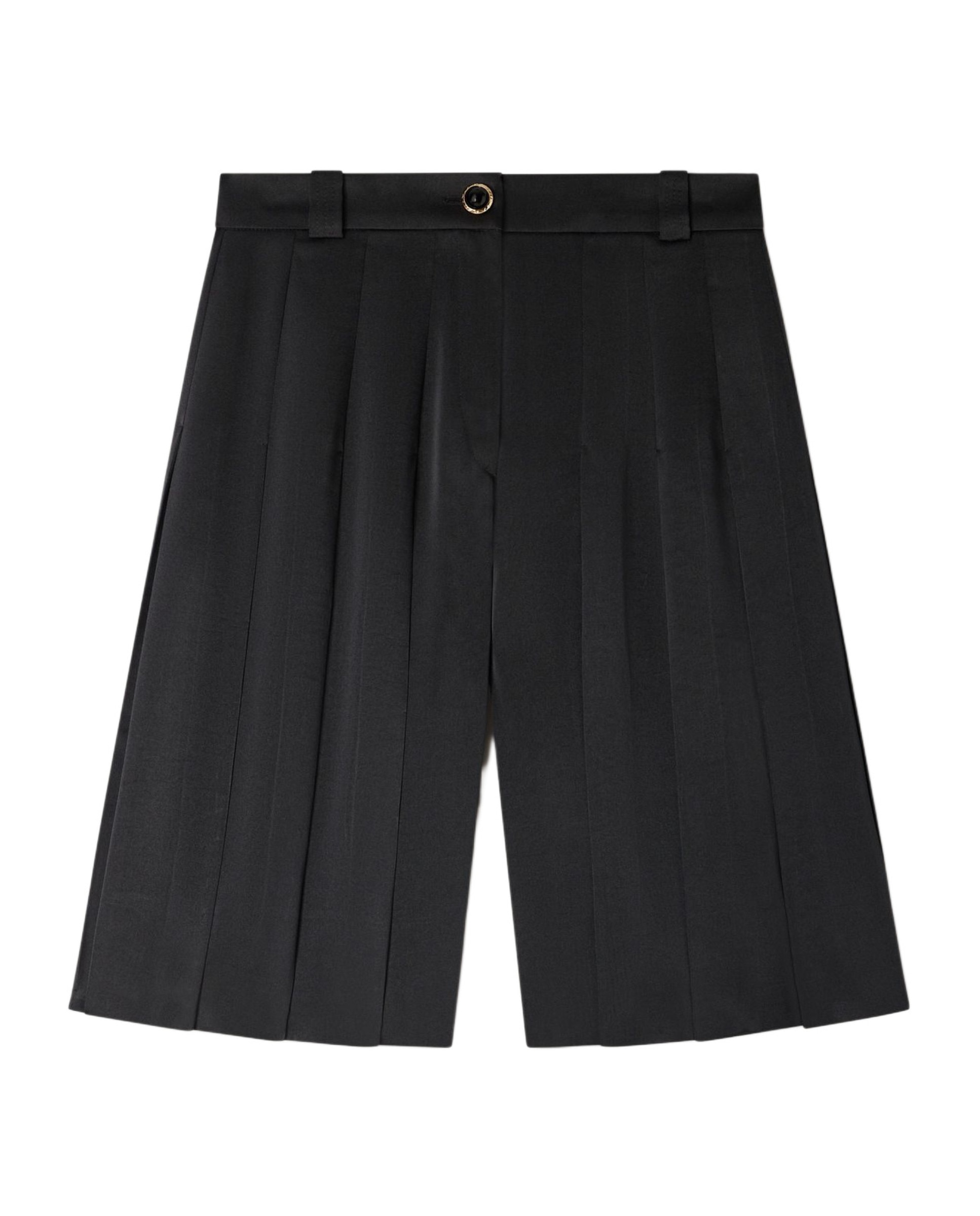 Short de mujer largo talle alto con pliegues - Sandro - Negro Negro-6