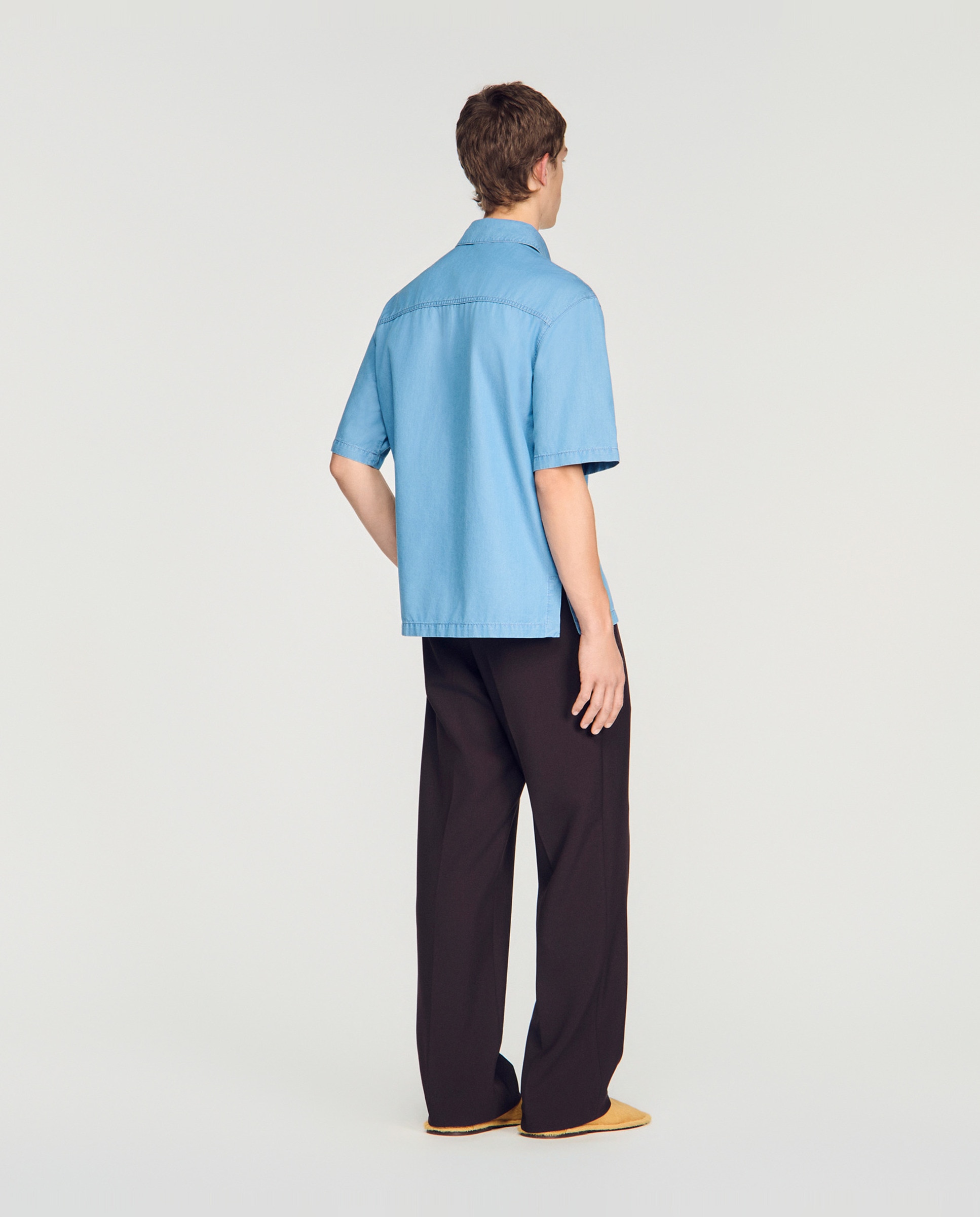 Imagen 2 de Camisa vaquera de hombre oversize efecto lavado - Sandro - Azul Azul