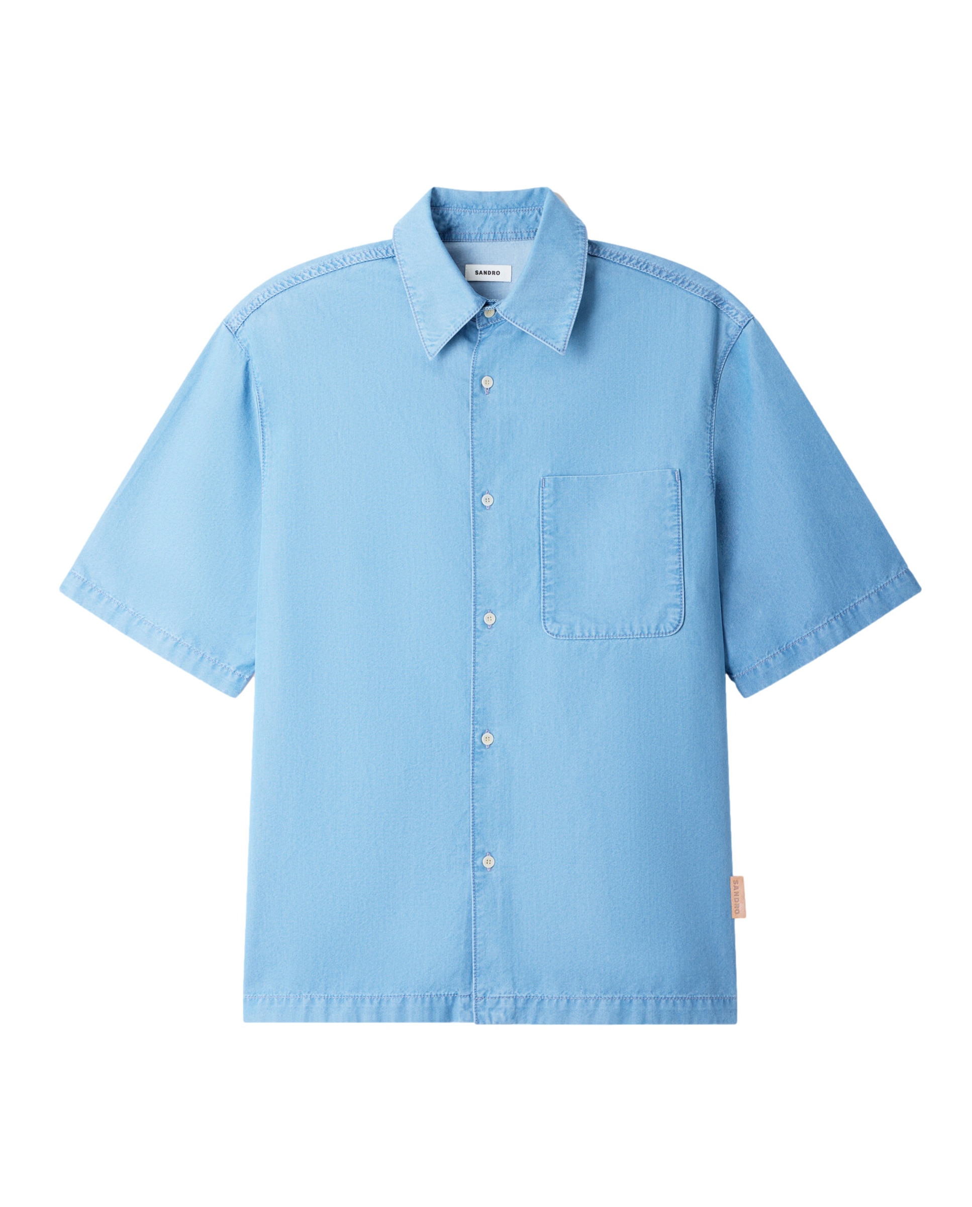 Imagen 6 de Camisa vaquera de hombre oversize efecto lavado - Sandro - Azul Azul