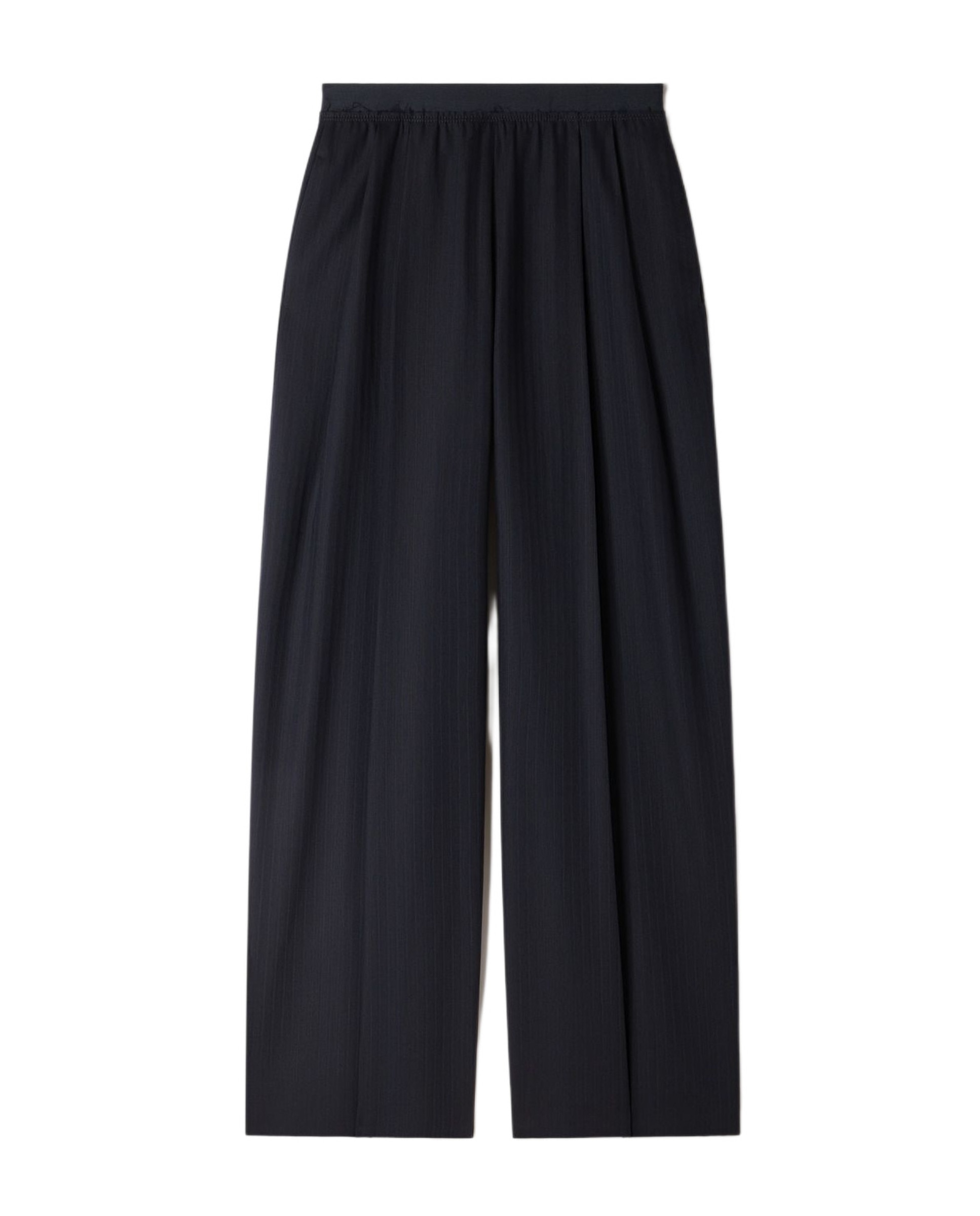 Pantalones anchos de mujer a rayas con lana - Sandro - Azul marino Azul marino-6