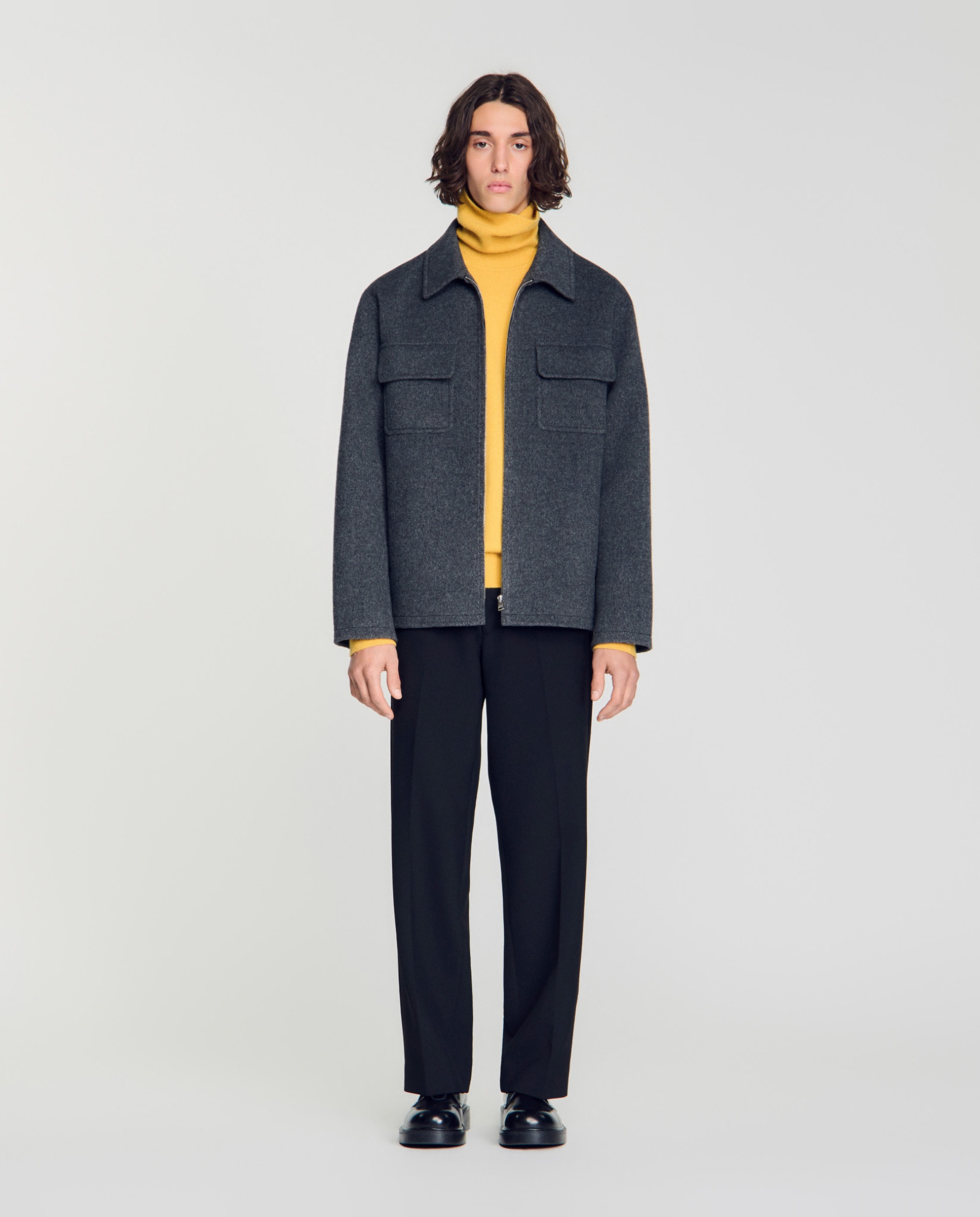 Imagen 4 de Sobrecamisa de hombre con cremallera - Sandro - Negro Negro