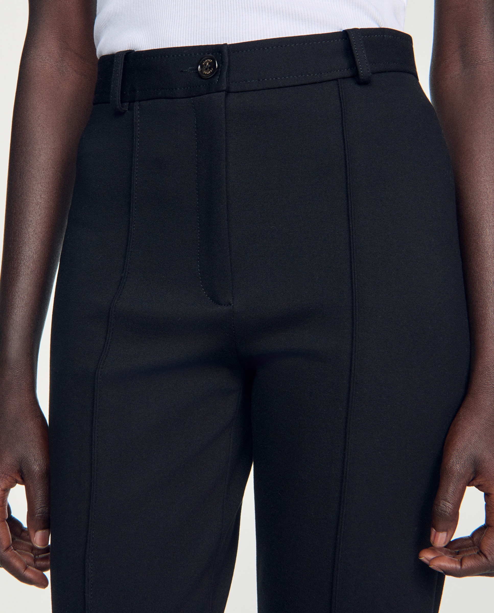 Pantalón corto de mujer ciclista talle alto - Sandro - Negro Negro-5