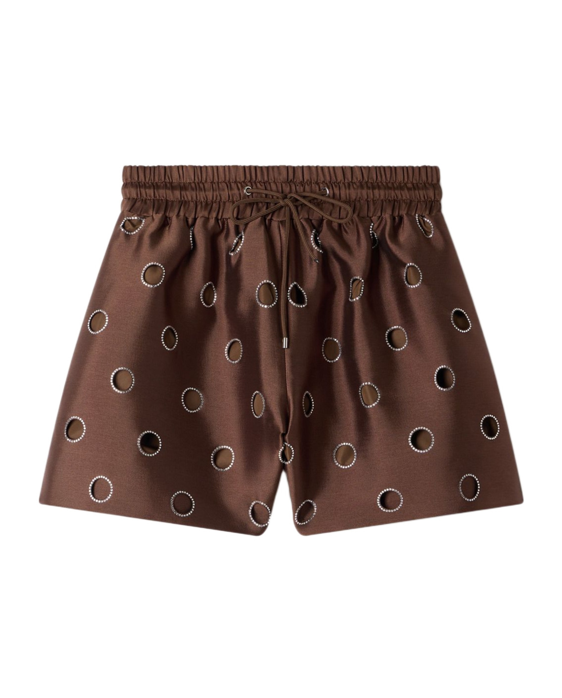 Short de mujer ancho calado con strass - Sandro - Marrón Marrón-6